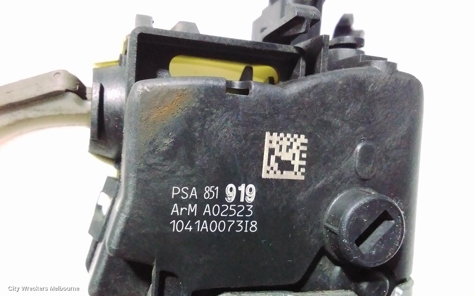 PEUGEOT 508 DOOR/BOOT/GATE LOCK, RIGHT FRONT DOOR LOCK, NON DEADLOCK TYPE, 05/2011 - 09/2016