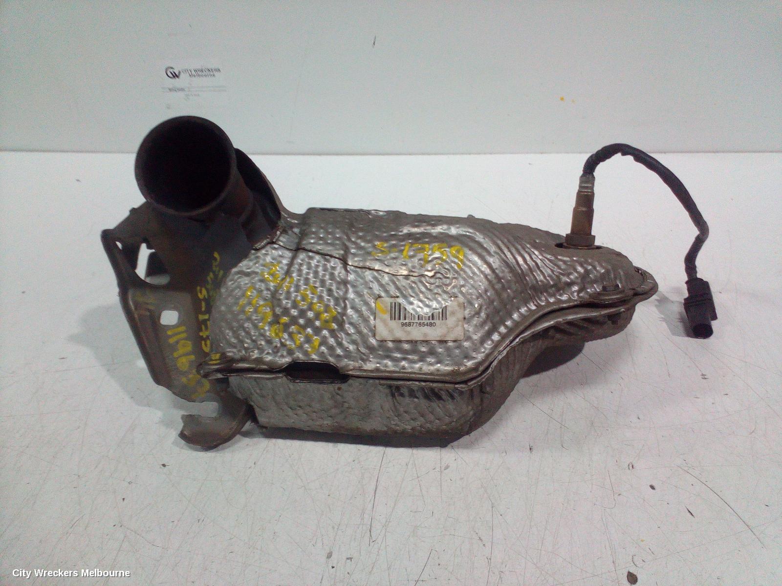 PEUGEOT 508 CATALYTIC CONVERTER, 07/2011 - 12/2017