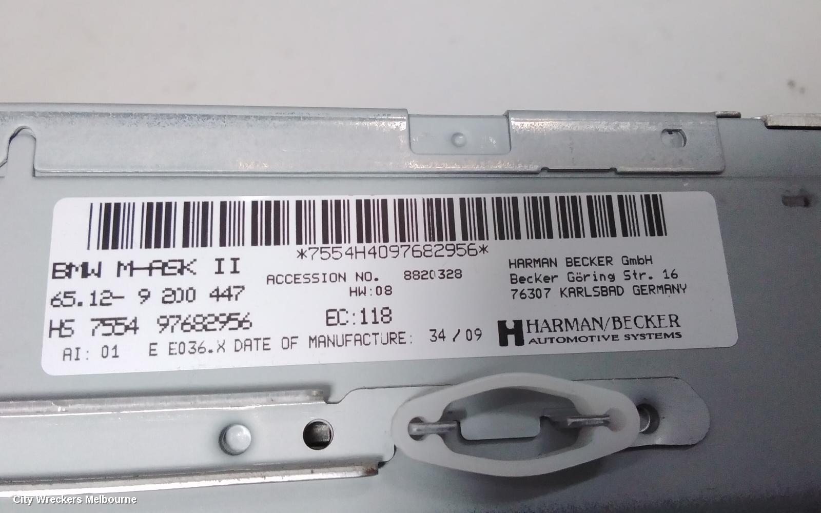 BMW 3 SERIES RADIO/CD/DVD/SAT/TV, HEAD UNIT, M-ASK II AUDIO SYSTEM CONTROLLER NAVIGATION, E90/E91/E92/E93, 03/2007 - 09/2013