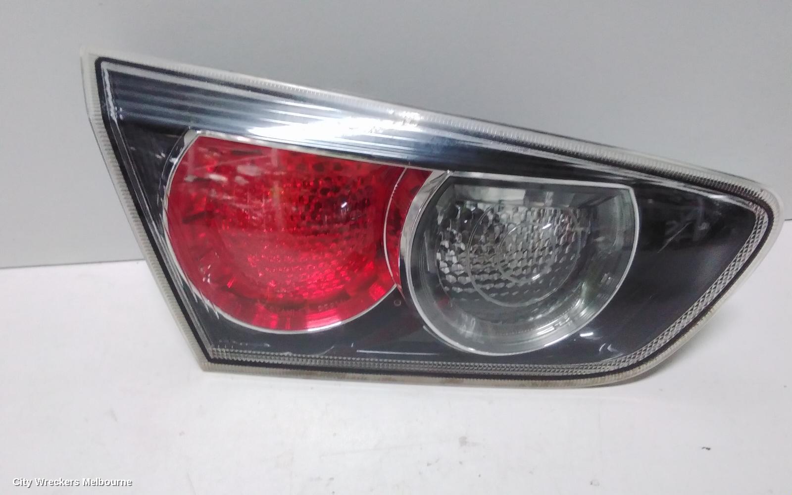 MITSUBISHI LANCER REAR GARNISH, BOOTLID LAMP (LH SIDE), CJ-CF, SEDAN, BLACK INSERT TYPE, 07/2007 - 12/2017