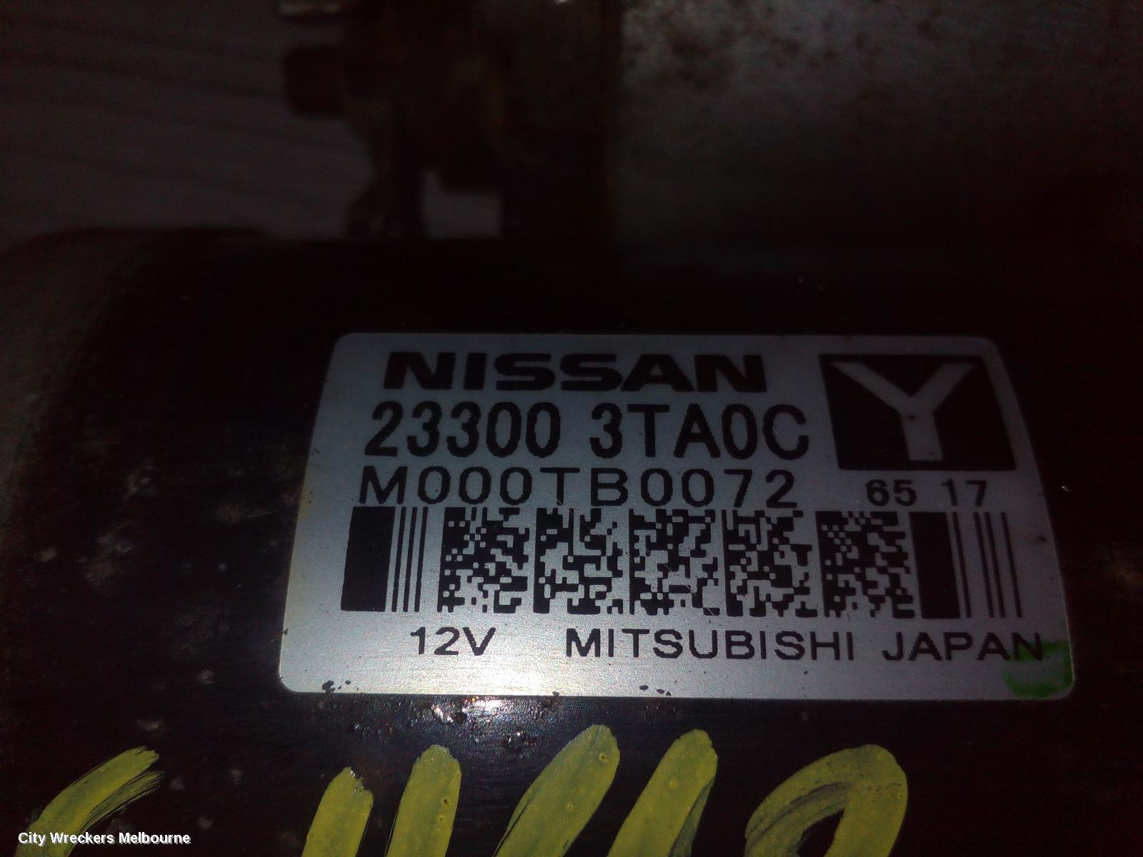 NISSAN XTRAIL STARTER, PETROL, 2.5, QR25DE, AUTO T/M, W/ LONG SNOUT TYPE, T32, 02/2014 ONWARDS