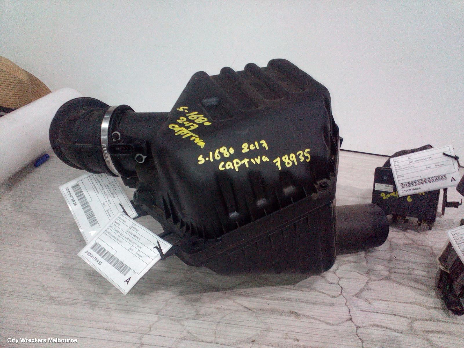 HOLDEN CAPTIVA AIR FLOW METER, 2.4, LE5/LE9, PETROL, CG, 01/2011 - 06/2018