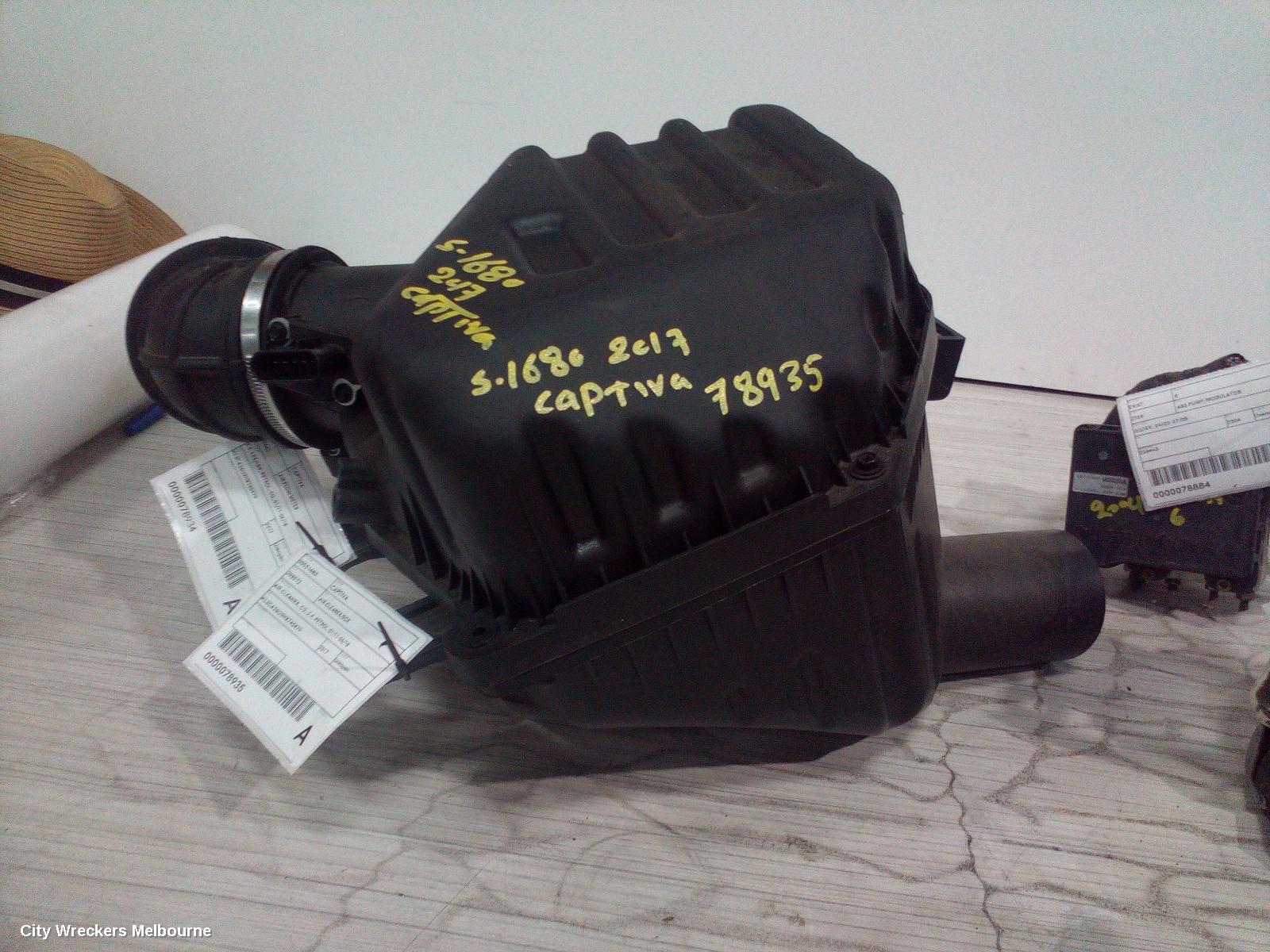 HOLDEN CAPTIVA AIR CLEANER/BOX, AIR CLEANER, CG, 2.4, PETROL, 01/2011 - 06/2018