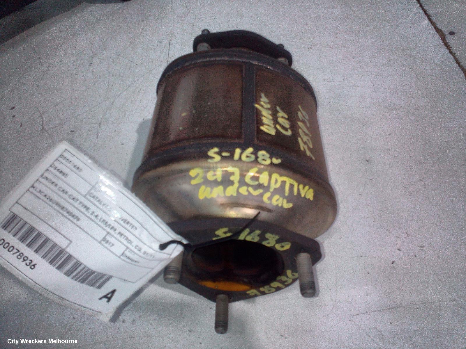 HOLDEN CAPTIVA CATALYTIC CONVERTER, UNDER CAR-CAT TYPE, 2.4, LE5/LE9, PETROL, CG, 01/2011 - 06/2018