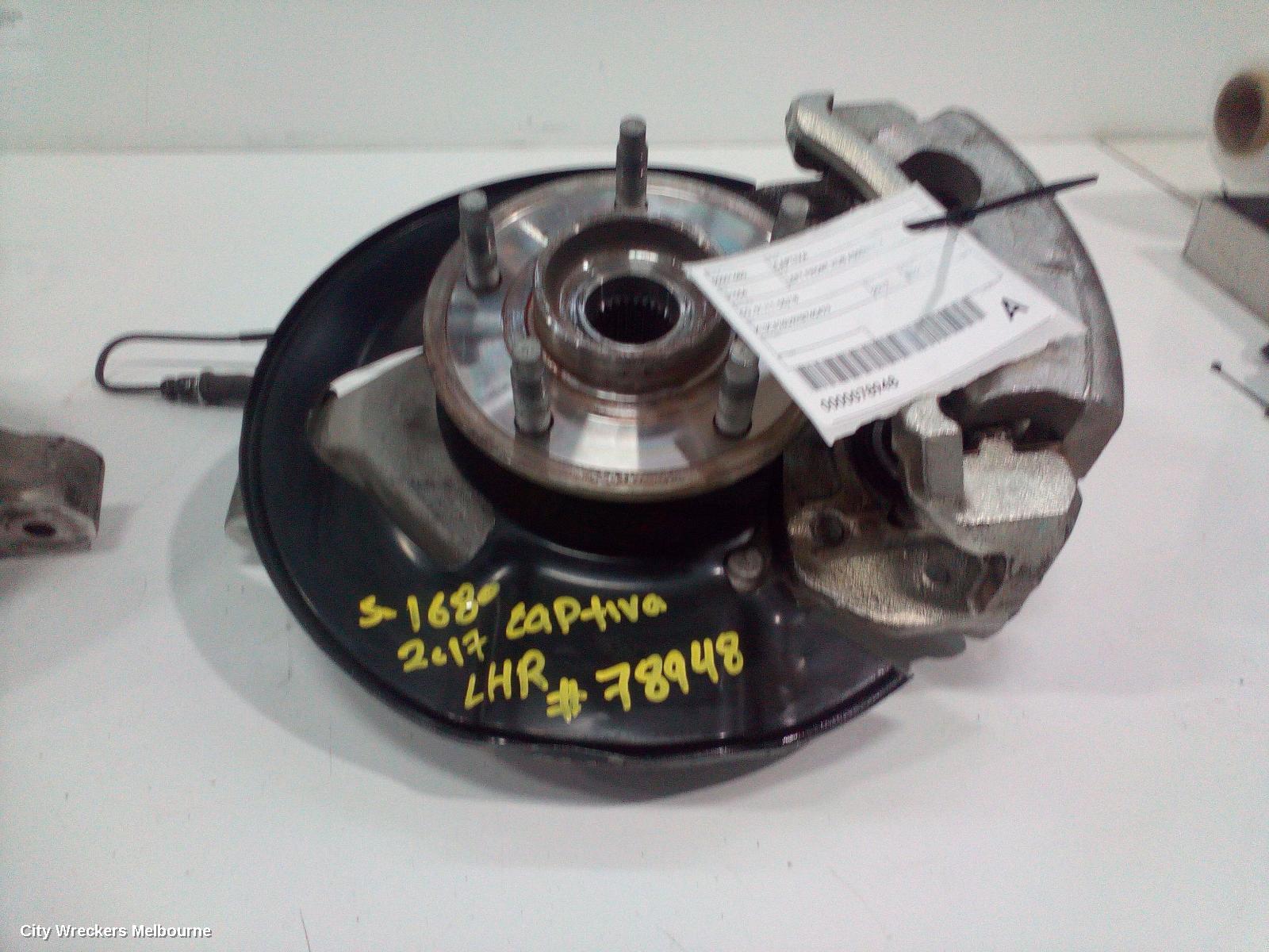 HOLDEN CAPTIVA LEFT FRONT HUB ASSEMBLY, CG, 01/2011 - 06/2018