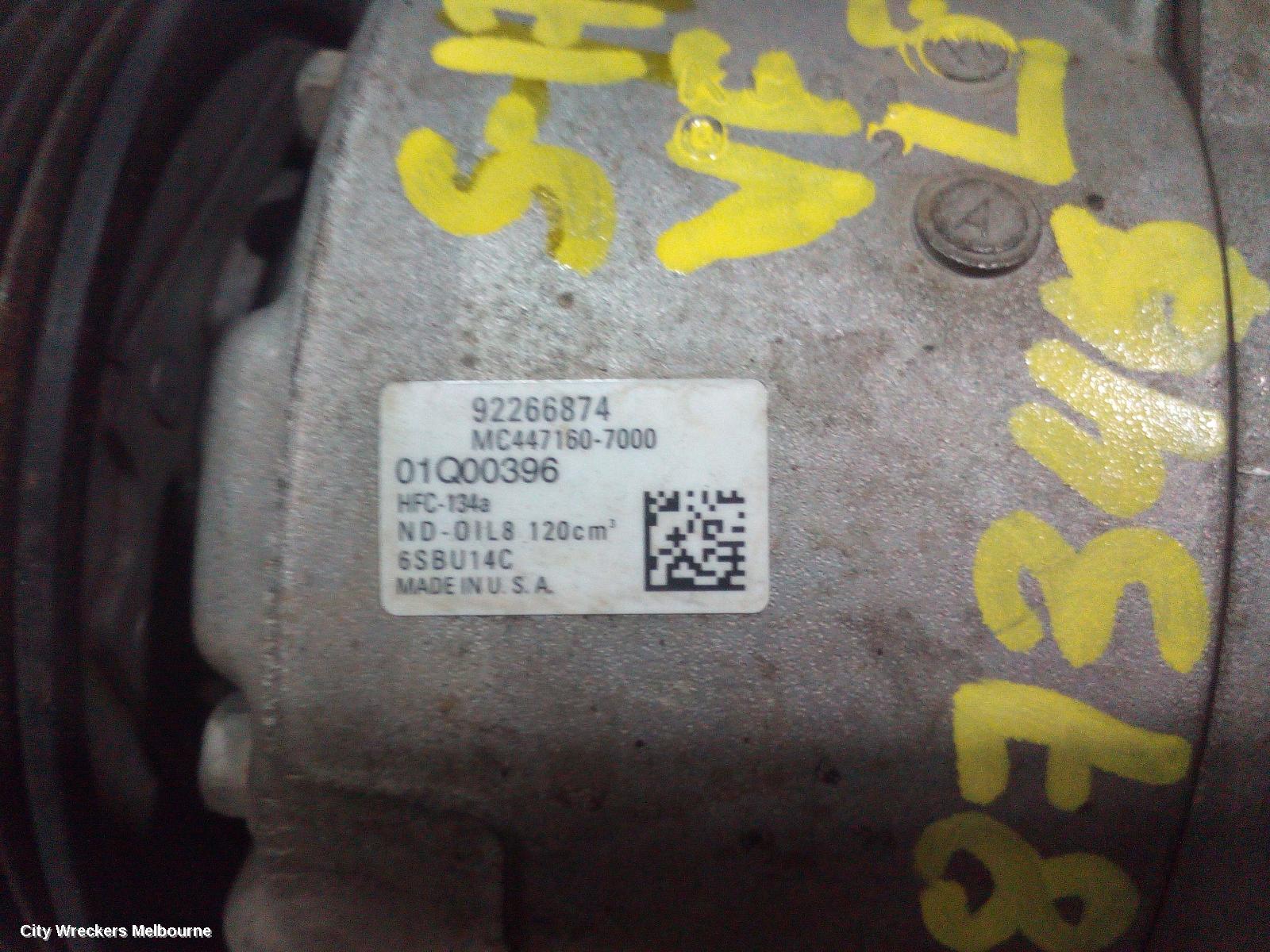 HOLDEN COMMODORE A/C COMPRESSOR, VF, 3.6, 05/2013 - 12/2017