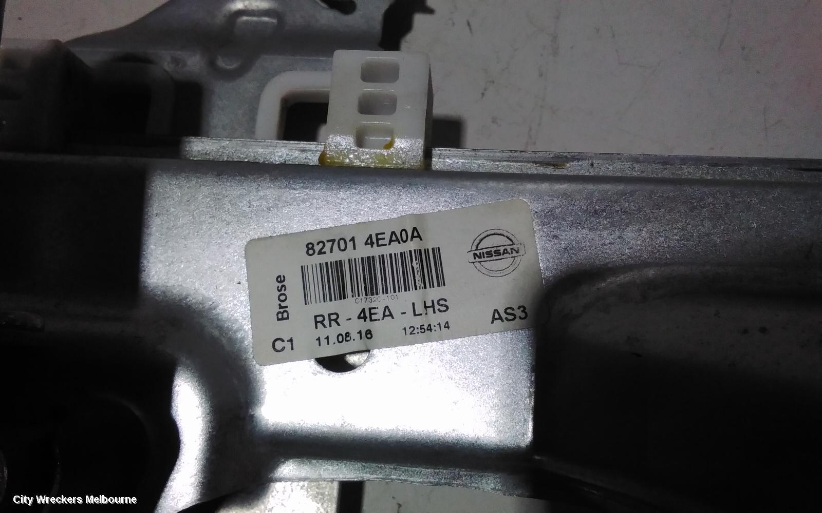 NISSAN QASHQAI LEFT REAR WND REG/MOTOR, J11, 12/2013 - 07/2021