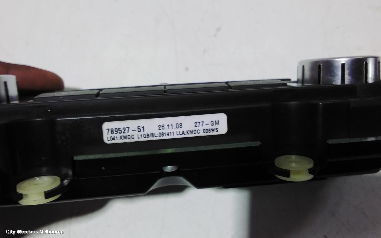 VOLKSWAGEN GOLF HEATER/AC CONTROLS, GEN 6, CLIMATE CONTROL, NON SEAT WARMER, 12/2008 - 03/2013