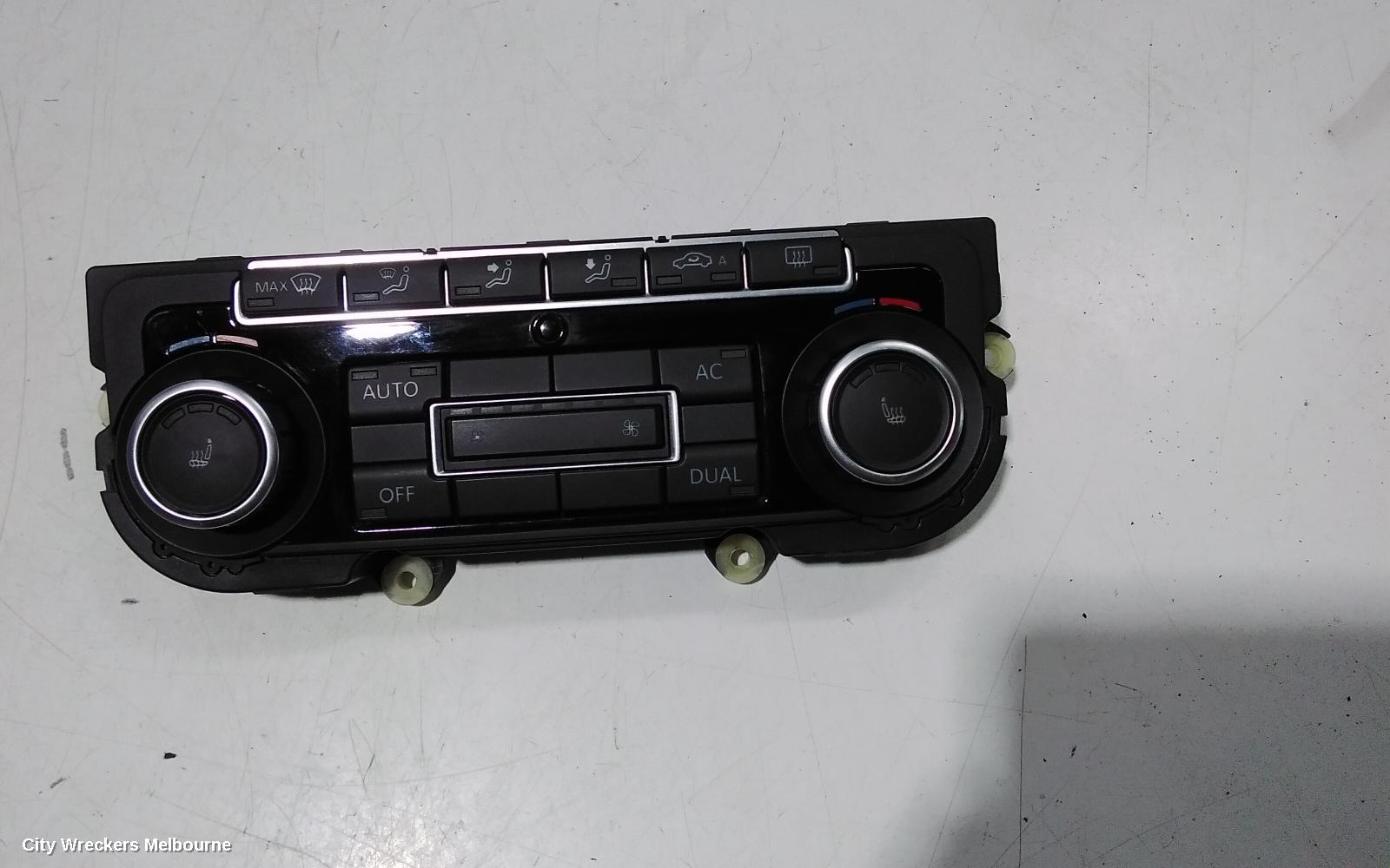 VOLKSWAGEN GOLF HEATER/AC CONTROLS, GEN 6, CLIMATE CONTROL, NON SEAT WARMER, 12/2008 - 03/2013