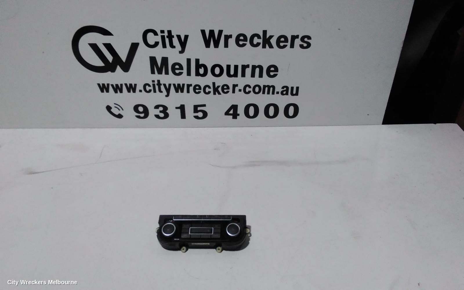 VOLKSWAGEN GOLF HEATER/AC CONTROLS, GEN 6, CLIMATE CONTROL, NON SEAT WARMER, 12/2008 - 03/2013