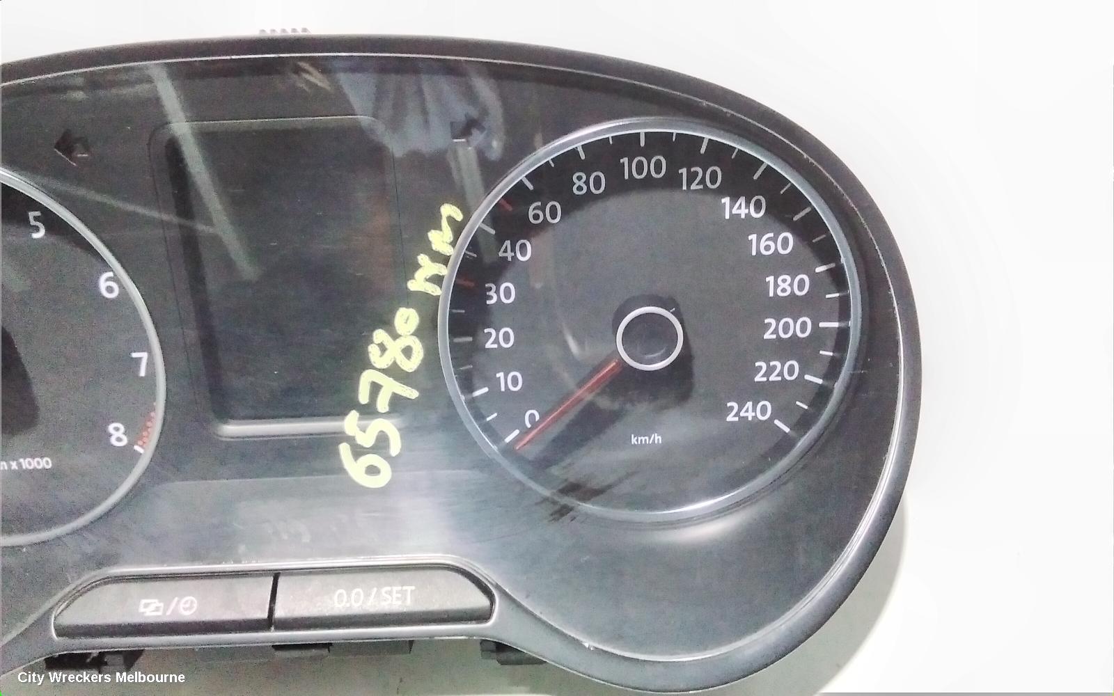 VOLKSWAGEN POLO INSTRUMENT CLUSTER, DIESEL, AUTO T/M, 6R, 05/2010 - 05/2014