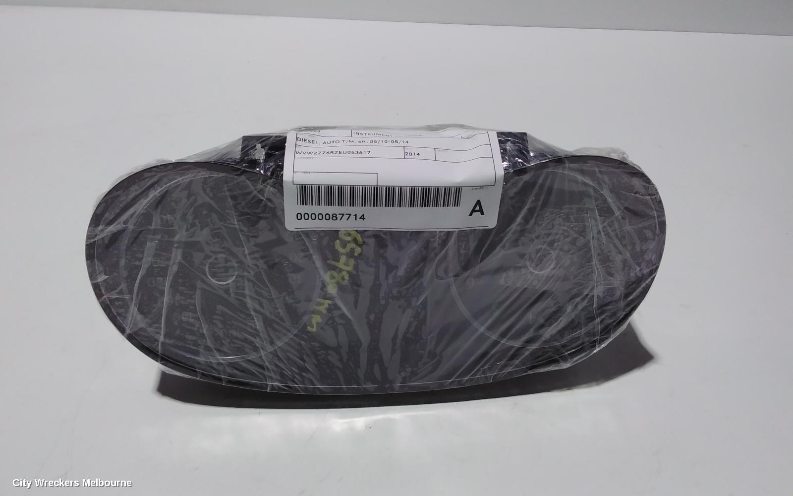 VOLKSWAGEN POLO INSTRUMENT CLUSTER, DIESEL, AUTO T/M, 6R, 05/2010 - 05/2014