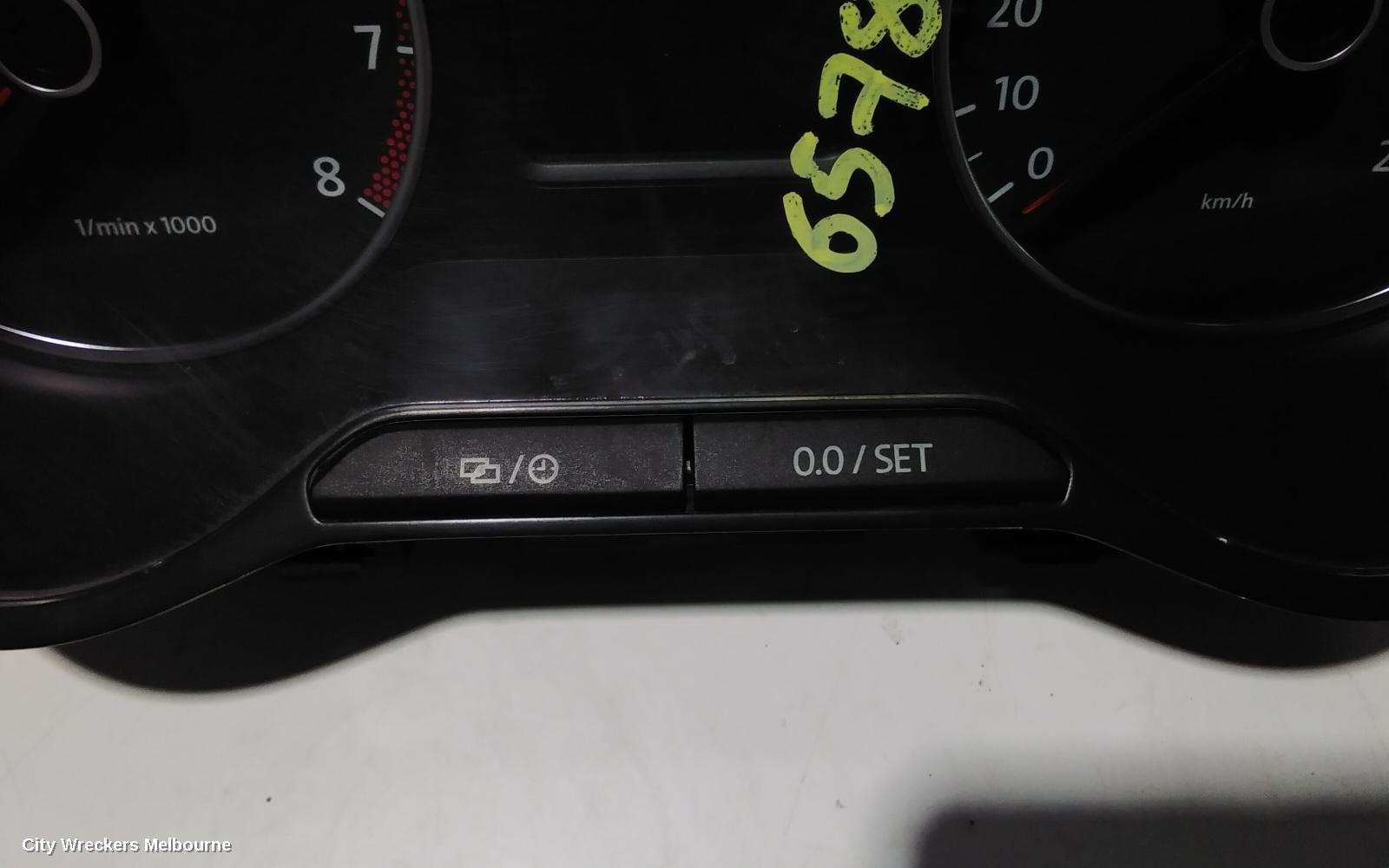 VOLKSWAGEN POLO INSTRUMENT CLUSTER, DIESEL, AUTO T/M, 6R, 05/2010 - 05/2014