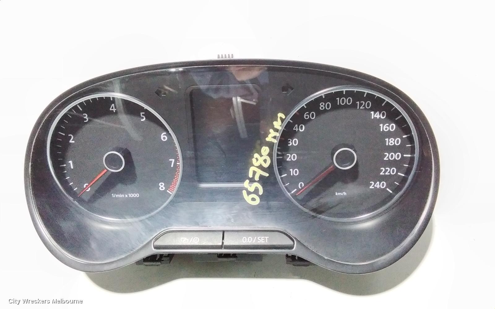 VOLKSWAGEN POLO INSTRUMENT CLUSTER, DIESEL, AUTO T/M, 6R, 05/2010 - 05/2014