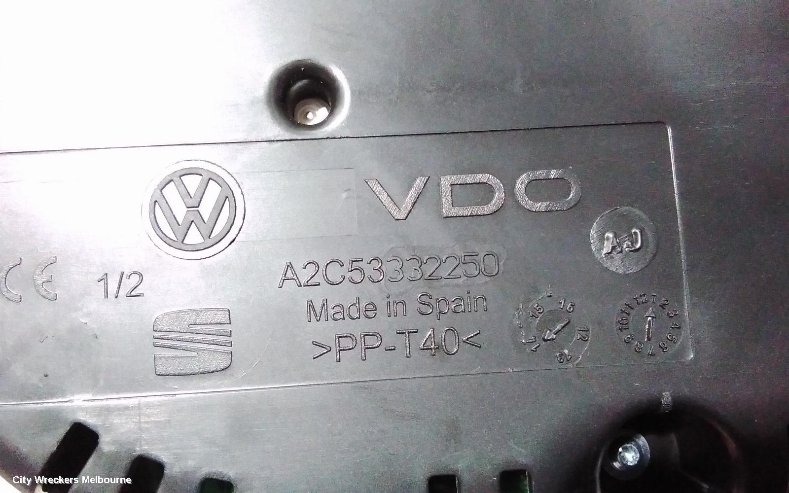 VOLKSWAGEN POLO INSTRUMENT CLUSTER, DIESEL, AUTO T/M, 6R, 05/2010 - 05/2014