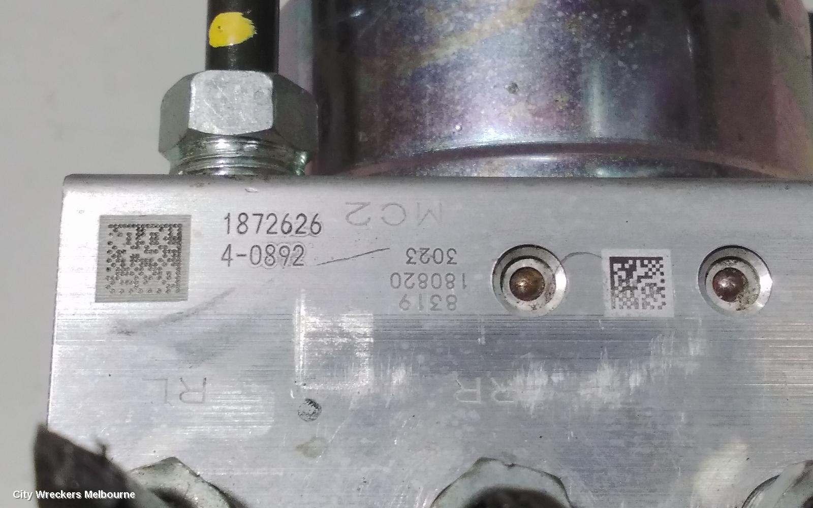 HOLDEN COLORADO ABS PUMP/MODULATOR, RG/RG7, P/N 52149397, 12/2012 - 12/2020