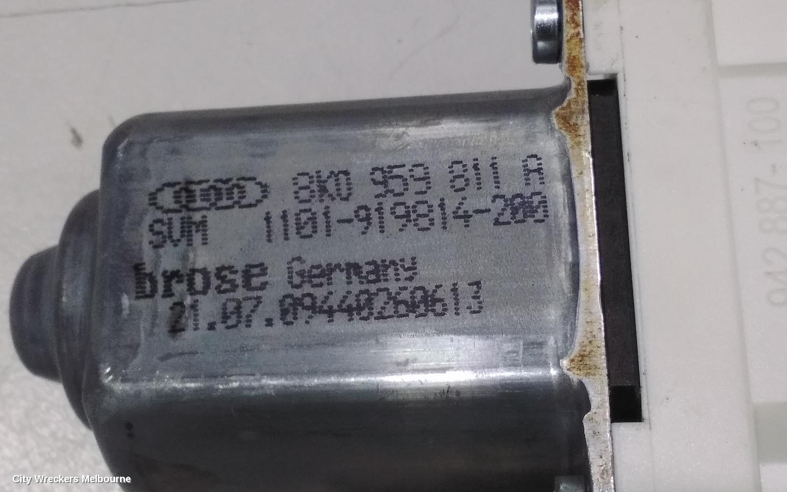 AUDI A4 LEFT REAR WND REG/MOTOR, B8 8K, 02/2008 - 09/2015
