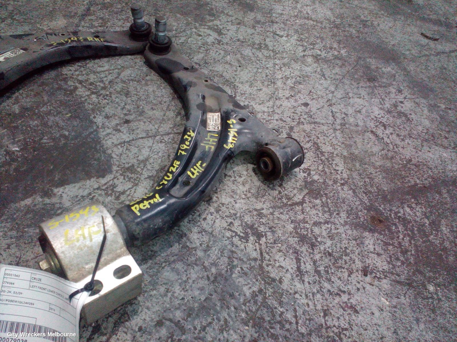 HOLDEN CRUZE LEFT FRONT LOWER CONTROL ARM, JG-JH, 03/2009 ONWARDS