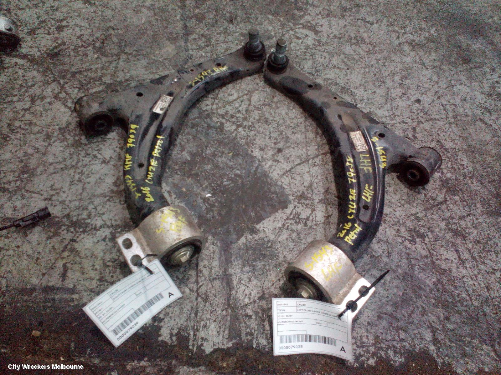 HOLDEN CRUZE RIGHT FRONT LOWER CONTROL ARM, JG-JH, 03/2009 ONWARDS