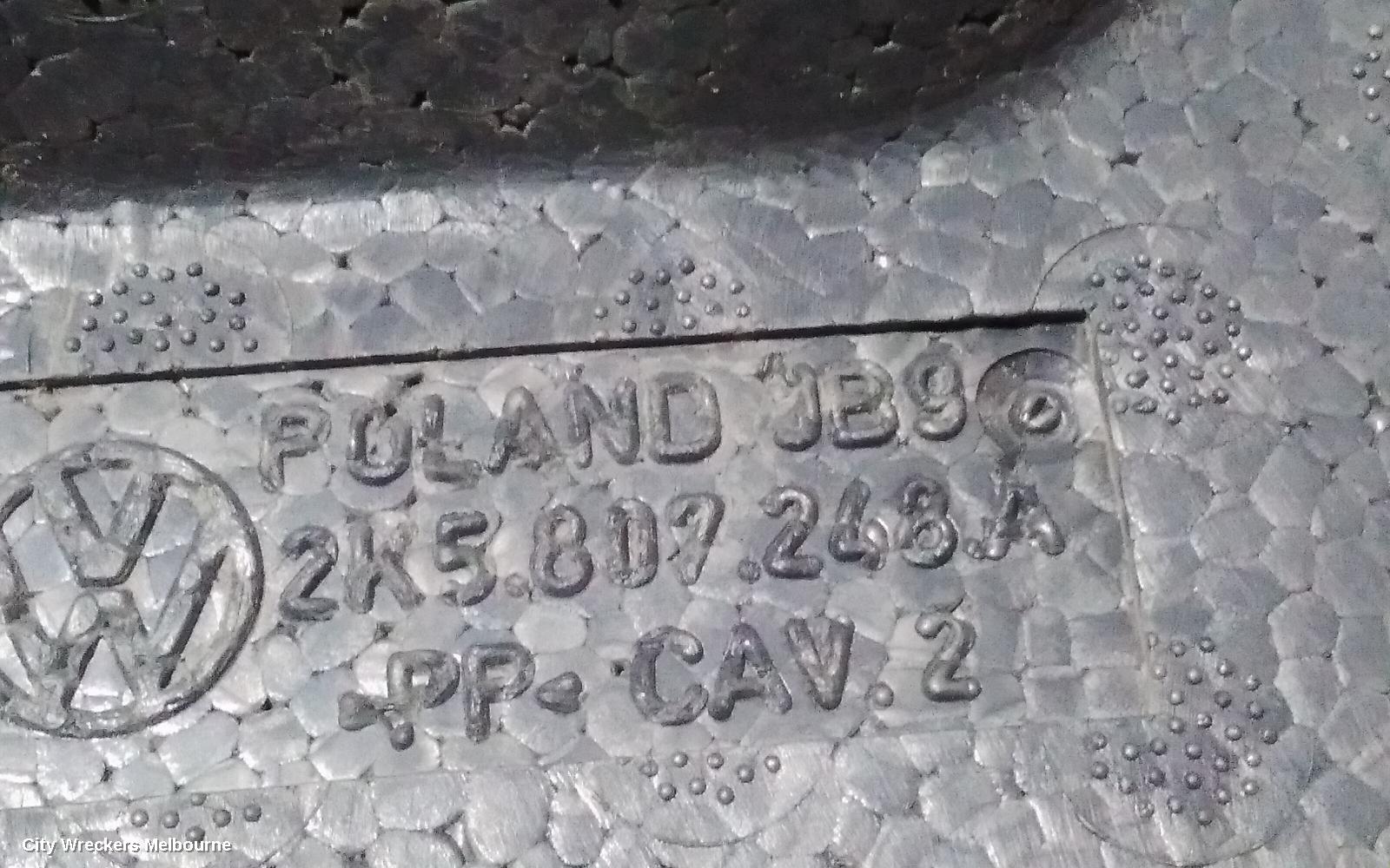 VOLKSWAGEN CADDY F/BAR REINFORC/BRACK, REINFORCEMENT, 2K, 08/2010 - 06/2015