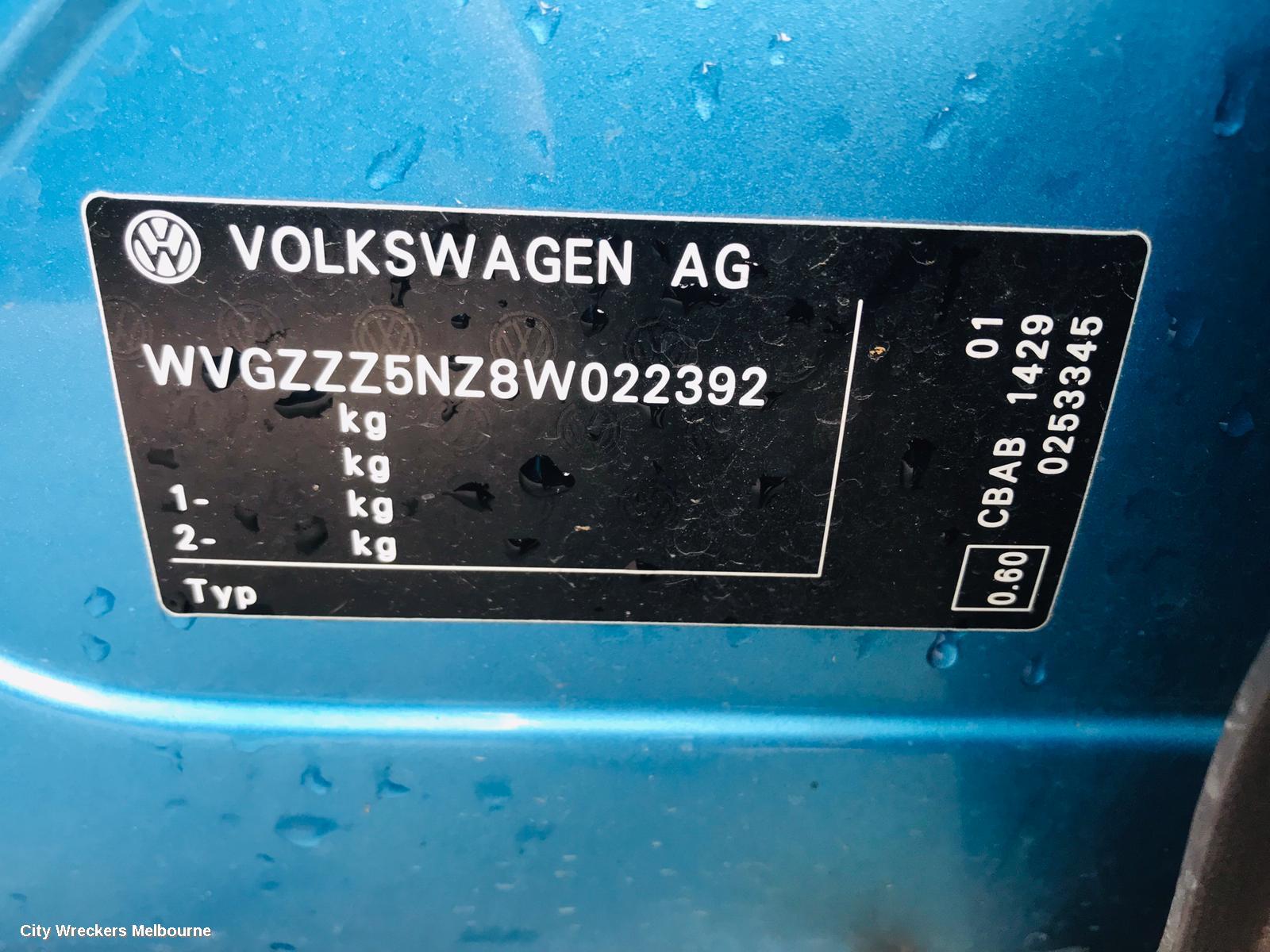 VOLKSWAGEN TIGUAN LEFT DOOR MIRROR, 5N, MANUAL FOLD (6XN), HEATED TYPE, 05/2008 - 08/2016