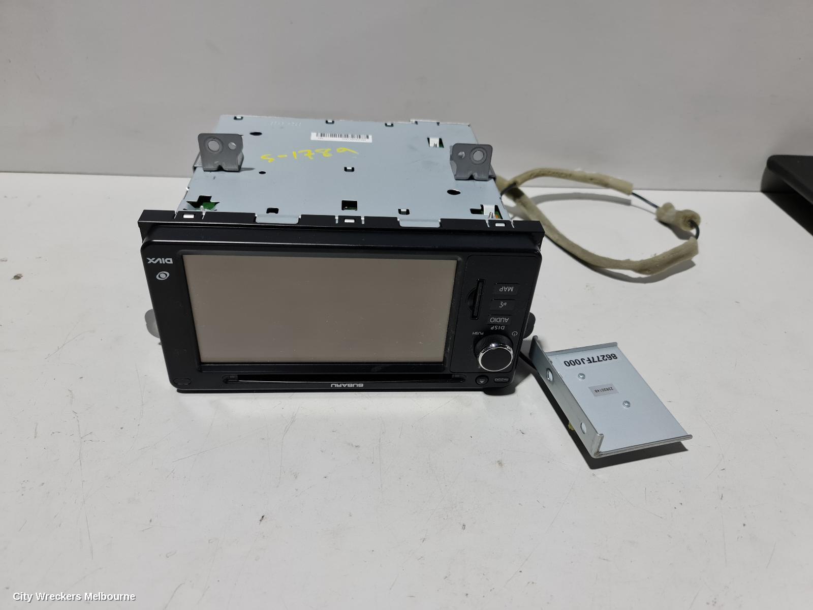 SUBARU XV RADIO/CD/DVD/SAT/TV, 6.1IN TOUCHSCREEN, W/ SAT NAV, P/N ON FACE FM212KS, G4X, 01/2012 - 04/2015