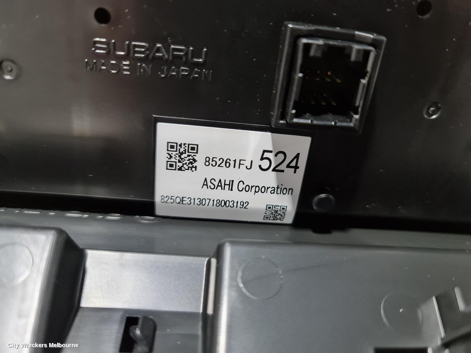 SUBARU XV INSTRUMENT CLUSTER, DISPLAY CLUSTER, G4X, 01/2012 - 04/2017