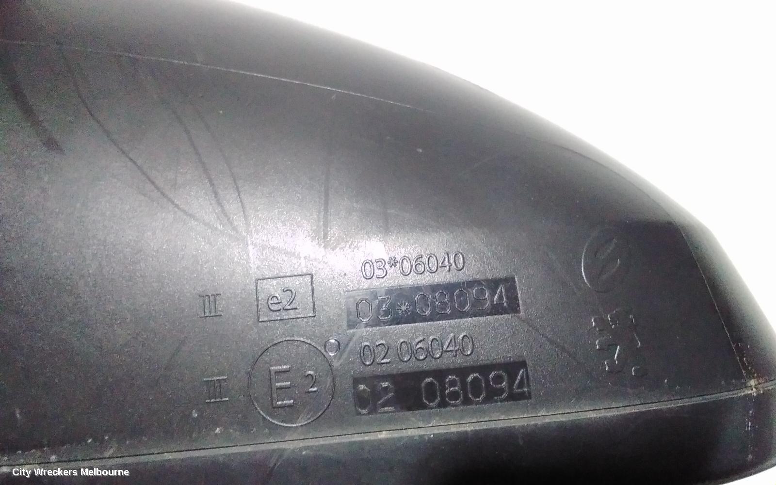 PEUGEOT 308 LEFT DOOR MIRROR, T7, HATCH/WAGON, MANUAL FOLDING, 1 PLUG TYPE, 09/2007 - 12/2013