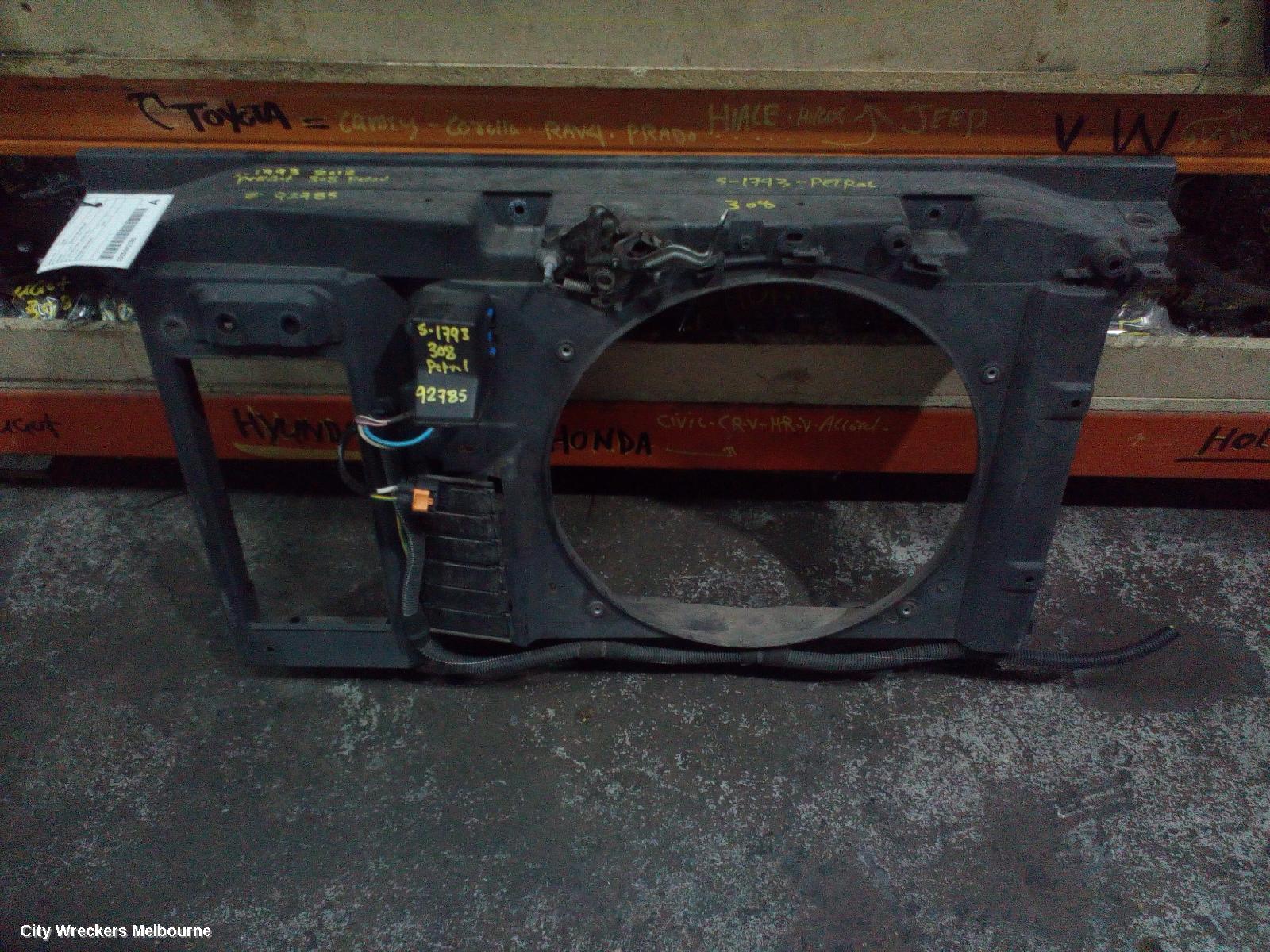 PEUGEOT 308 FAN SHROUD, T7, 09/2007 - 01/2014