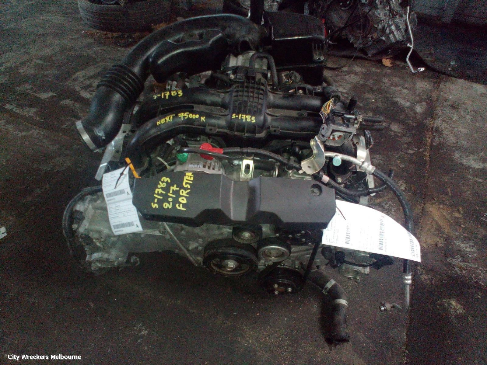 SUBARU FORESTER ENGINE, PETROL, 2.5, FB25 (126KW), NON TURBO, EGR TYPE, FB25AFY, SJ, 09/2013 - 07/2018