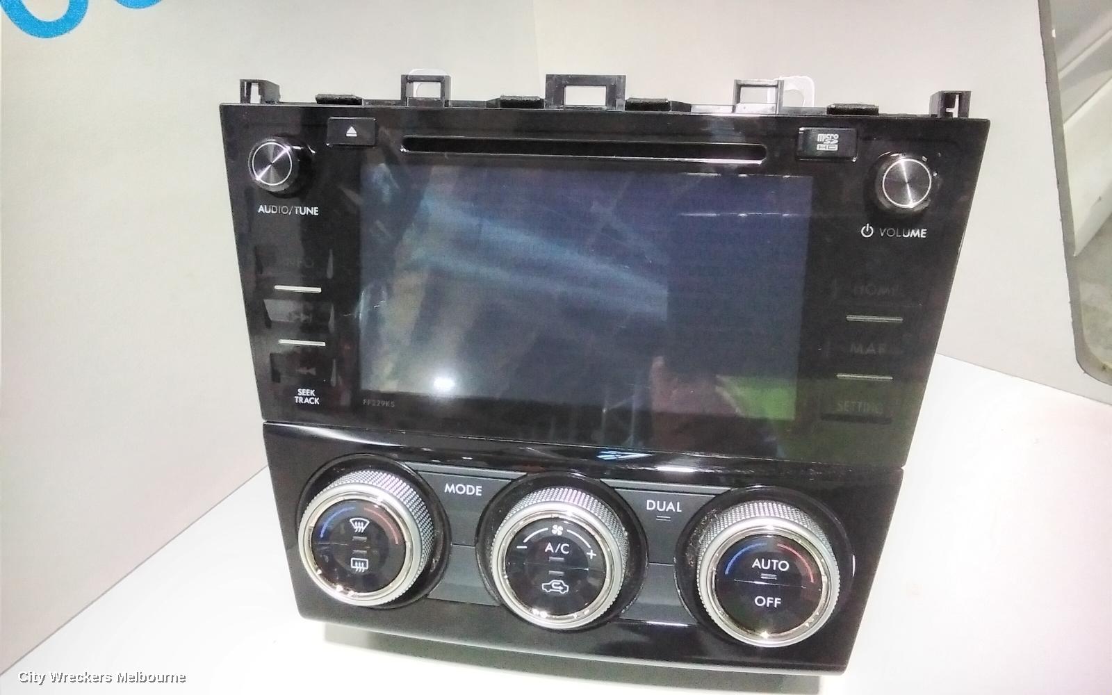 SUBARU FORESTER RADIO/CD/DVD/SAT/TV, SAT NAV HEAD UNIT (P/N ON FACE FF229KS), SJ, 03/2015 - 08/2018