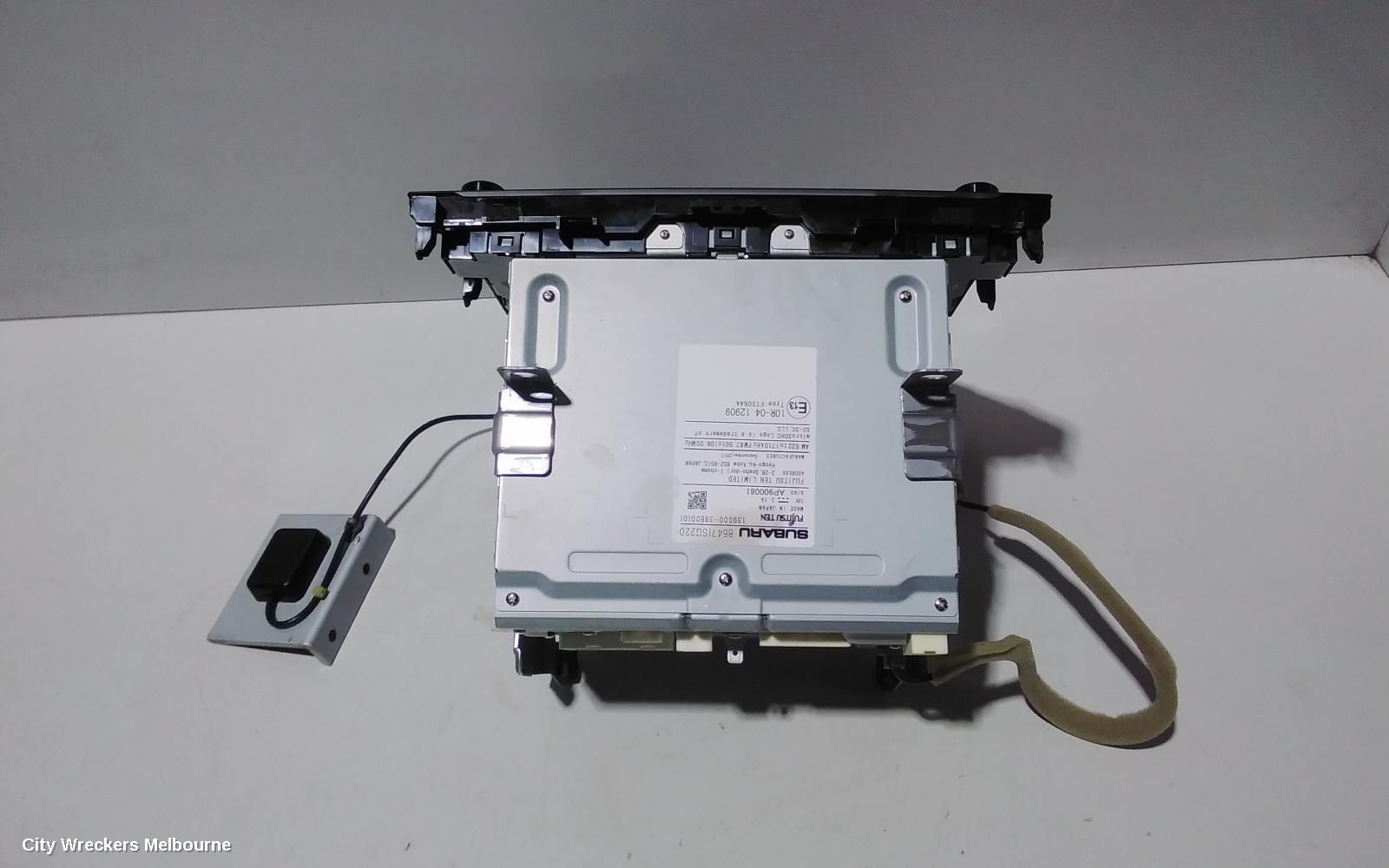 SUBARU FORESTER RADIO/CD/DVD/SAT/TV, SAT NAV HEAD UNIT (P/N ON FACE FF229KS), SJ, 03/2015 - 08/2018