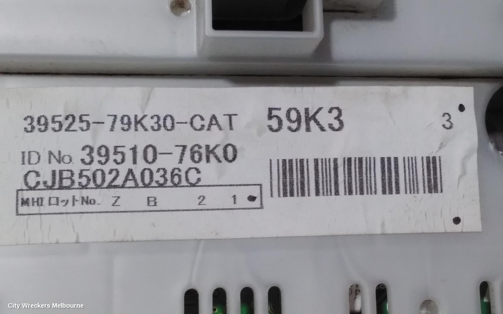 SUZUKI VITARA HEATER/AC CONTROLS, GRAND VITARA, JT, CLIMATE CONTROL TYPE, W/ LIGHT UP SCREEN, 08/2008 - 07/2012