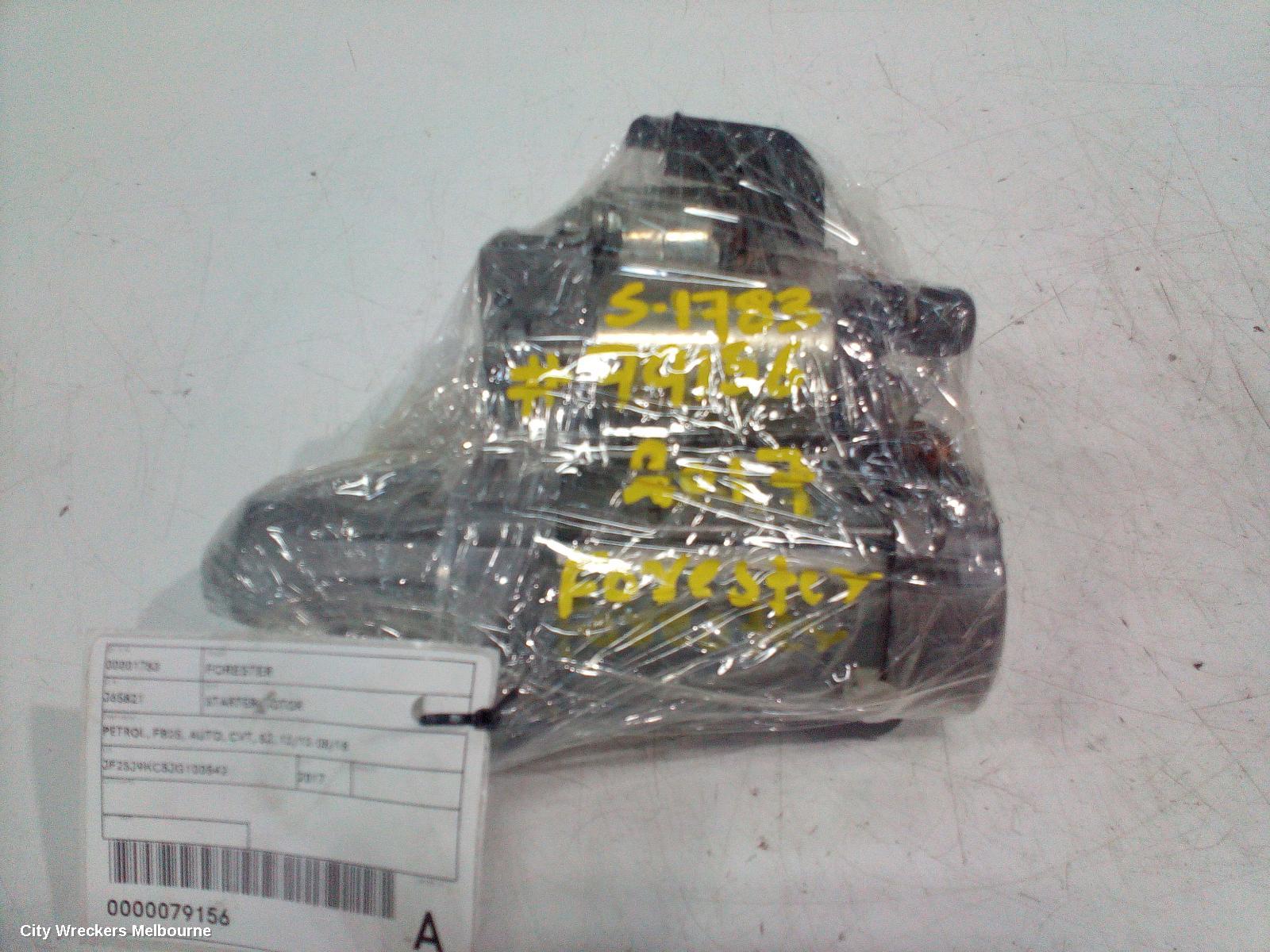 SUBARU FORESTER STARTER, PETROL, FB25, AUTO, CVT, SJ, 12/2012 - 08/2018