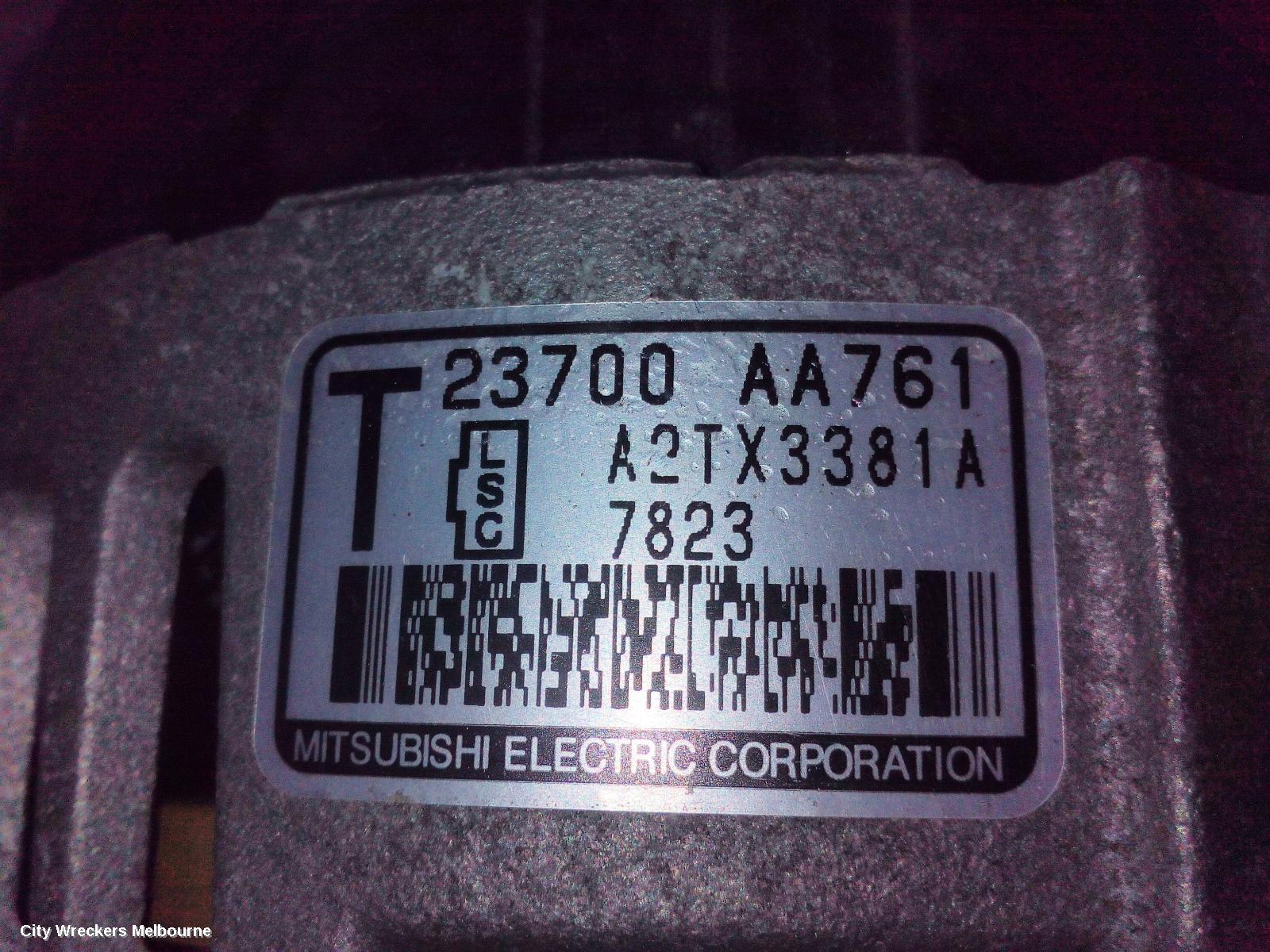 SUBARU FORESTER ALTERNATOR, PETROL, 2.5, FB25, P/N 23700AA761, SJ, 12/2012 - 08/2018