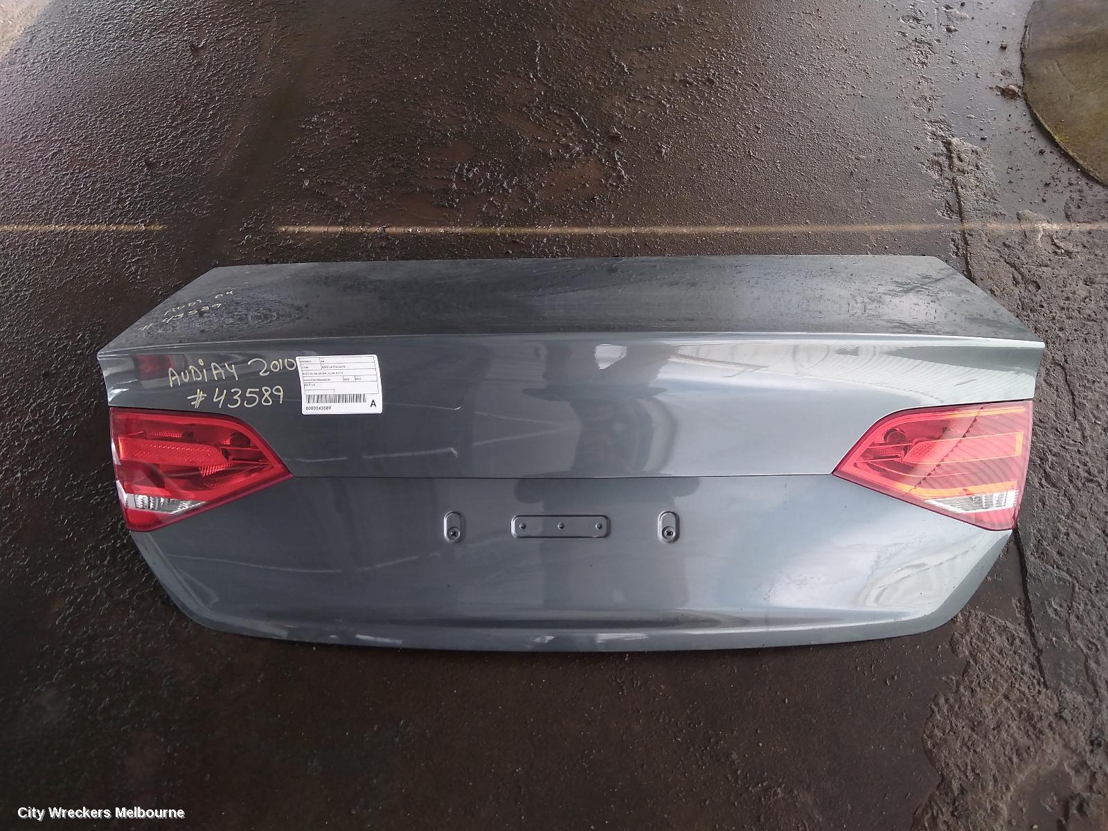 AUDI A4 BOOTLID/TAILGATE, BOOTLID, B8, SEDAN, 02/2008 - 07/2012