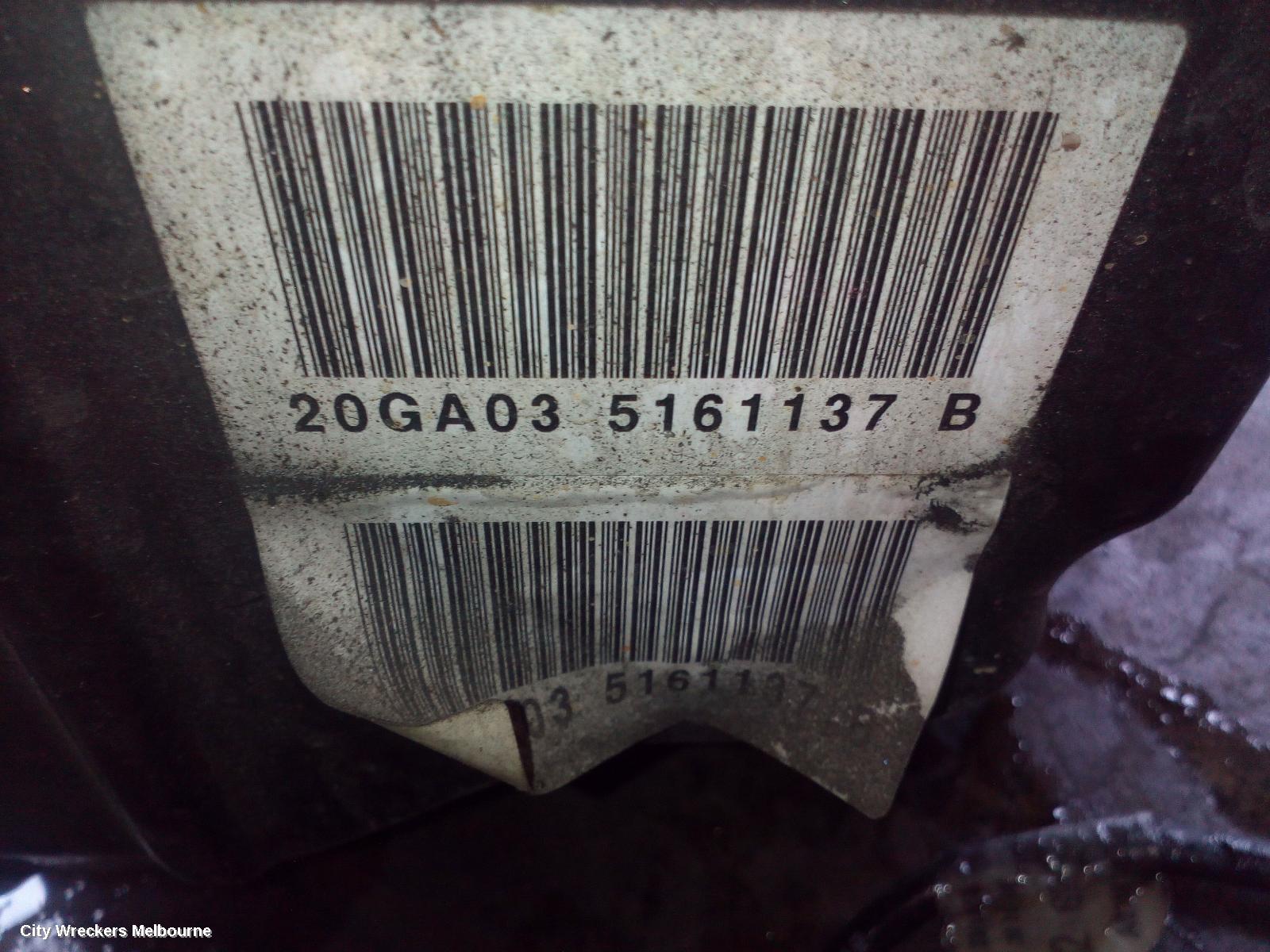 PEUGEOT 508 TRANS/GEARBOX, AUTO, PETROL, 1.6, TURBO (VIN 5FV...), 20GA03 CODE, 05/2011 - 02/2015