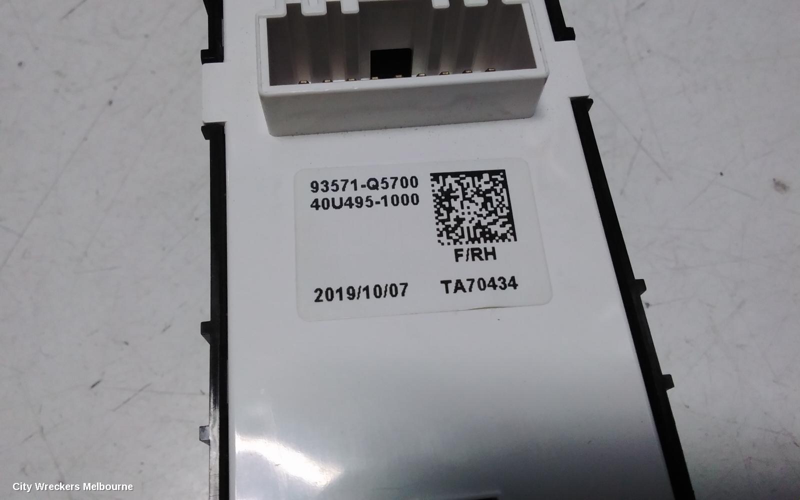 KIA SELTOS PWR DR WIND SWITCH, RH FRONT (MASTER SWITCH), SP2, 07/2019 ONWARDS