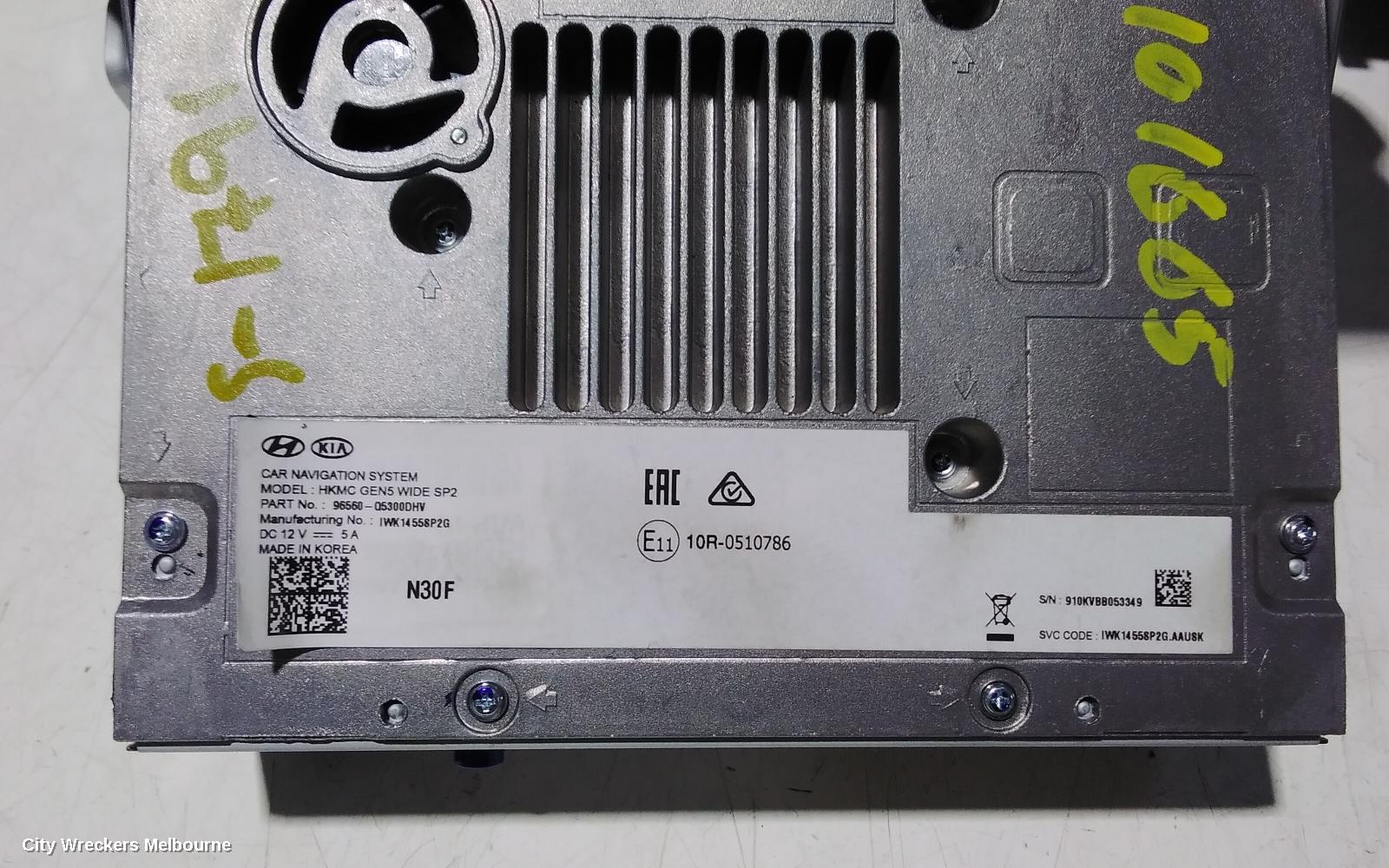 KIA SELTOS RADIO/CD/DVD/SAT/TV, HEAD UNIT, W/ DISPLAY UNIT, 8IN TOUCHSCREEN, SP2, 07/2019 ONWARDS