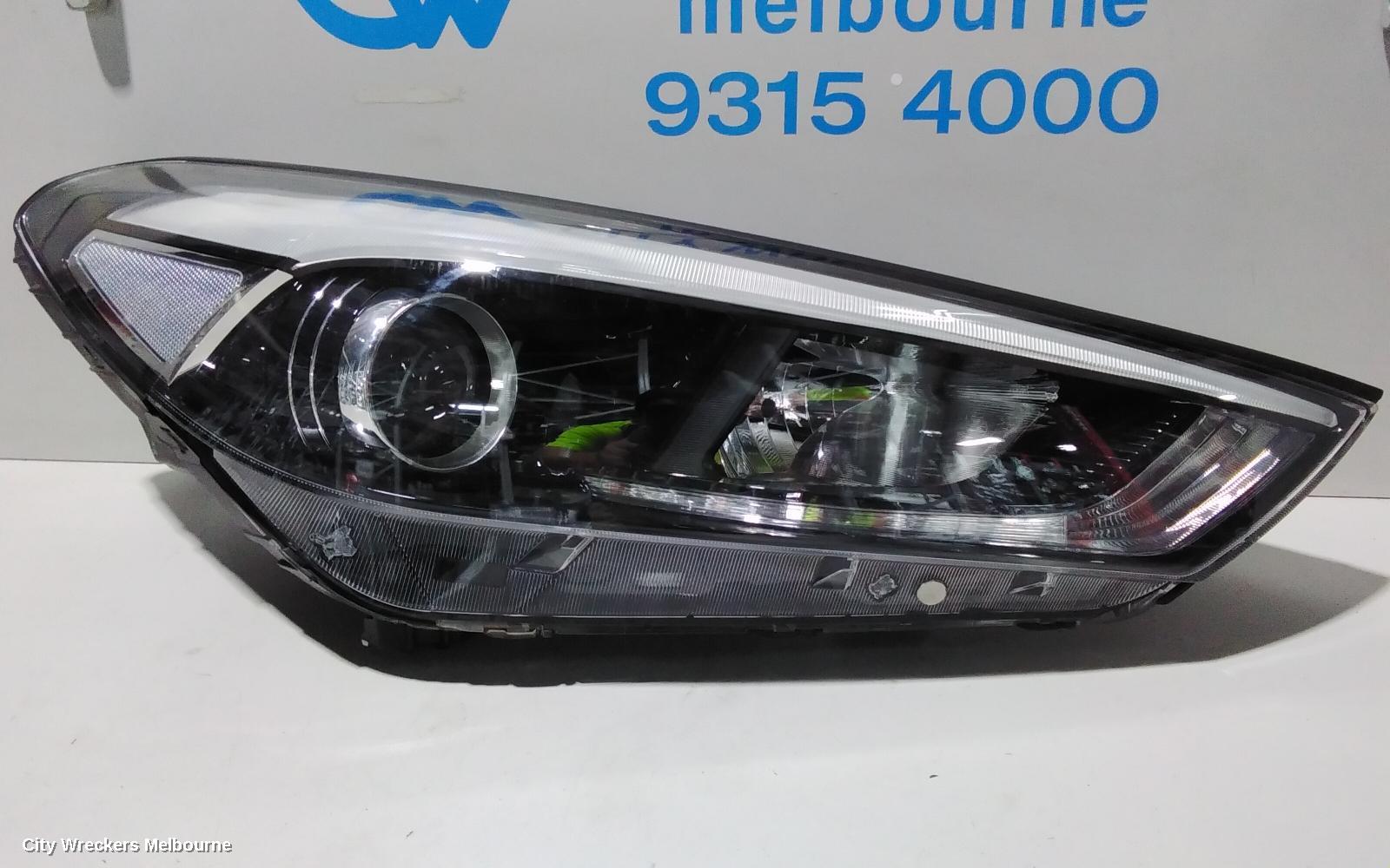 HYUNDAI TUCSON RIGHT HEADLAMP, TL, ACTIVE/ACTIVE X, KOREAN BUILT (VIN KMHJ), HALOGEN TYPE, NON DAYTIME RUNNING LAMP, 06/2015 - 06/2018