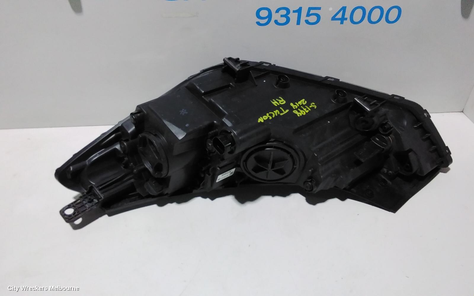 HYUNDAI TUCSON RIGHT HEADLAMP, TL, ACTIVE/ACTIVE X, KOREAN BUILT (VIN KMHJ), HALOGEN TYPE, NON DAYTIME RUNNING LAMP, 06/2015 - 06/2018