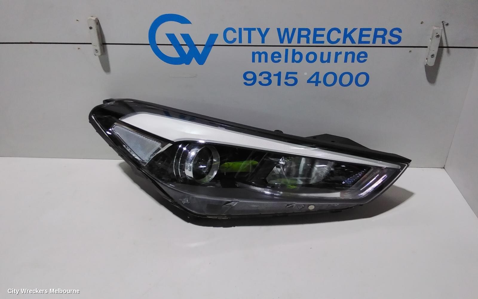 HYUNDAI TUCSON RIGHT HEADLAMP, TL, ACTIVE/ACTIVE X, KOREAN BUILT (VIN KMHJ), HALOGEN TYPE, NON DAYTIME RUNNING LAMP, 06/2015 - 06/2018