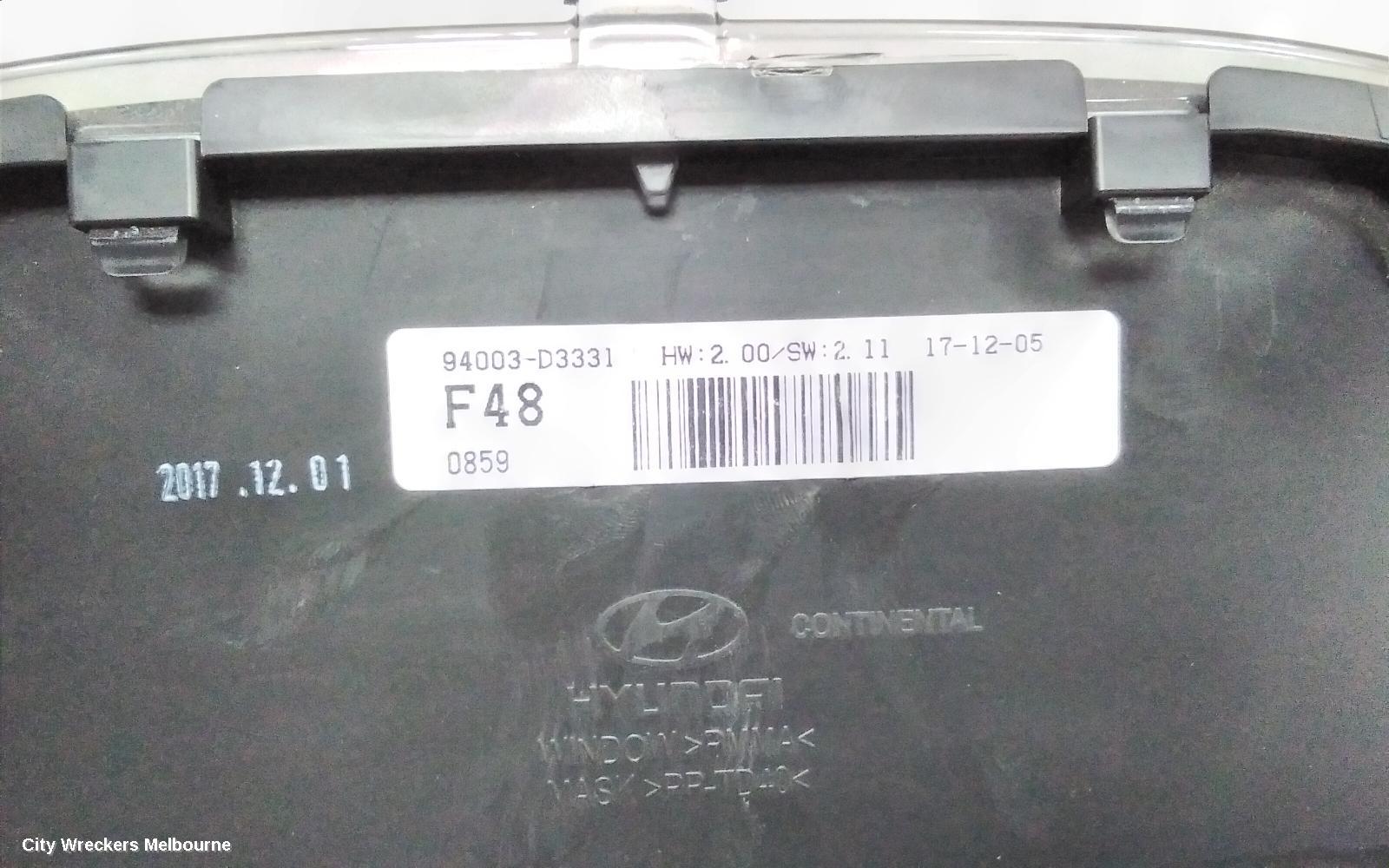 HYUNDAI TUCSON INSTRUMENT CLUSTER, DIESEL, AUTO T/M, ACTIVE/ELITE, TL, 07/2015 - 06/2018