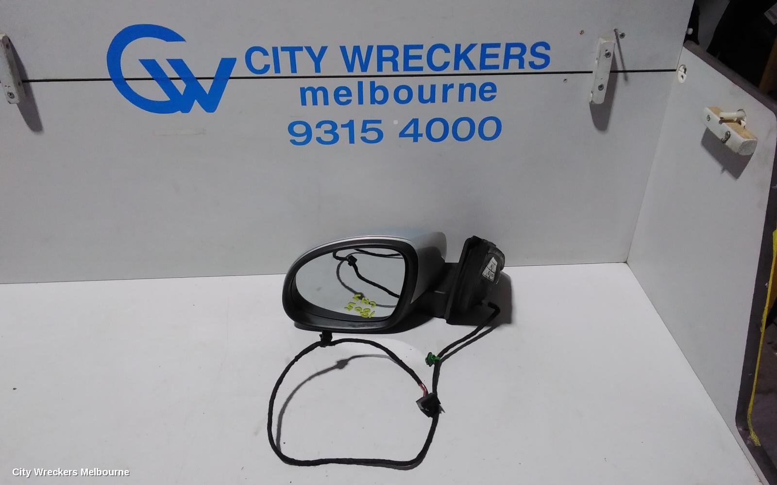 VOLKSWAGEN TIGUAN LEFT DOOR MIRROR, 5N, MANUAL FOLD (6XN), HEATED TYPE, 05/2008 - 08/2016