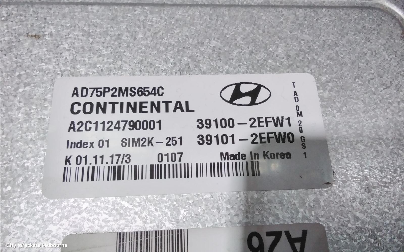 HYUNDAI ELANTRA ECU, ENGINE ECU, 2.0, G4NA, AUTO T/M, ECU ONLY, AD, 12/2015 - 12/2020