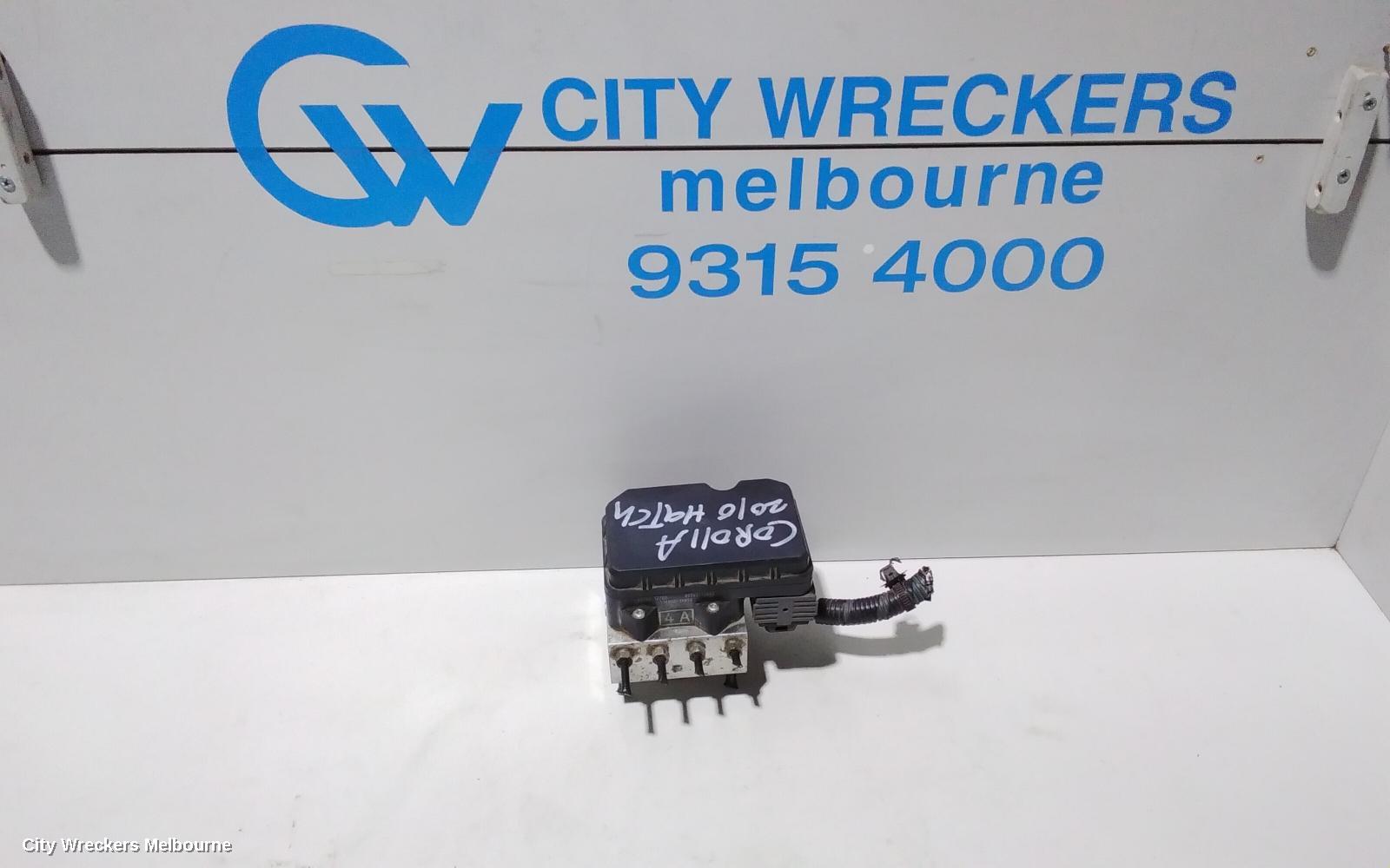 TOYOTA COROLLA ABS PUMP/MODULATOR, ZRE182R, HATCH, NON HYBRID, 03/2015 - 06/2018