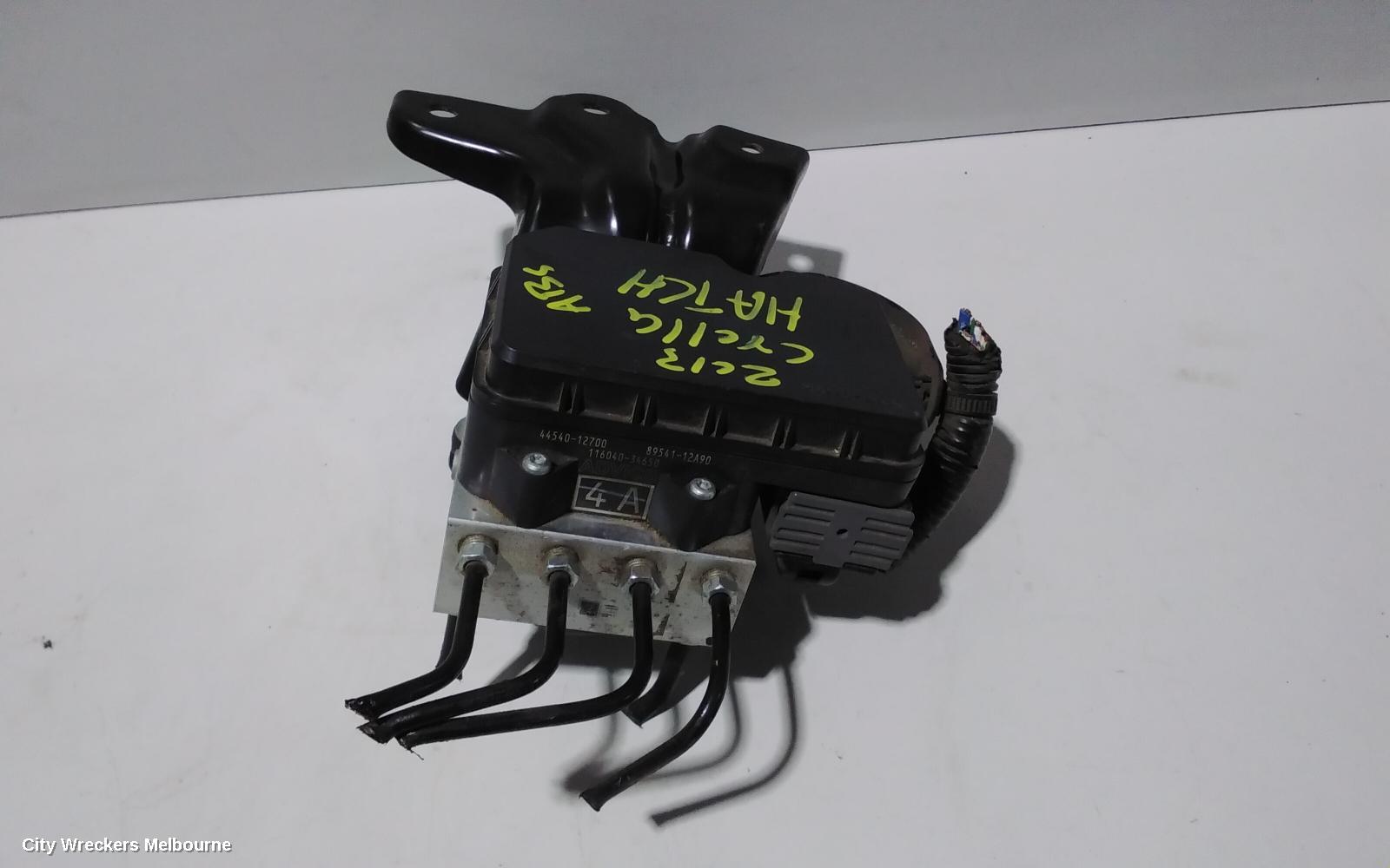 TOYOTA COROLLA ABS PUMP/MODULATOR, ZRE182R, HATCH, NON HYBRID, AUTO T/M, 10/2012 - 03/2015