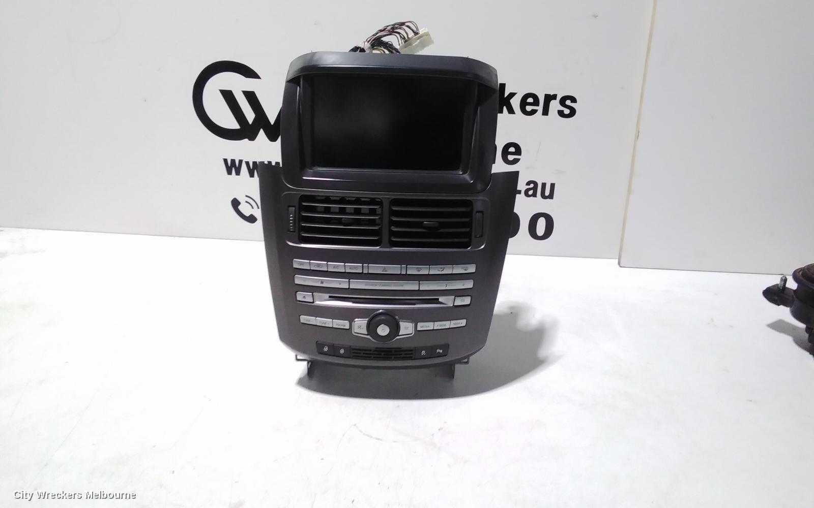 FORD TERRITORY RADIO/CD/DVD/SAT/TV, SZ MKI-MKII, CONTROL PANEL, PREMIUM, BLACK FACE (SILVER BUTTON), 04/2011 - 12/2016