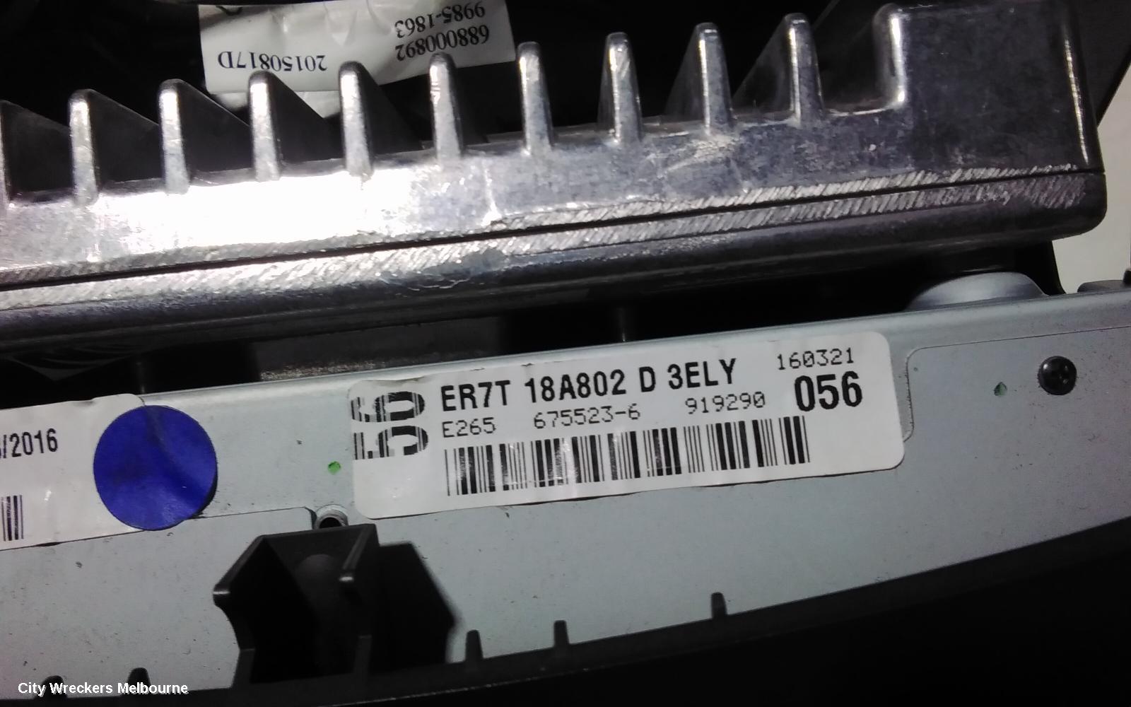FORD TERRITORY RADIO/CD/DVD/SAT/TV, SZ MKI-MKII, CONTROL PANEL, PREMIUM, BLACK FACE (SILVER BUTTON), 04/2011 - 12/2016