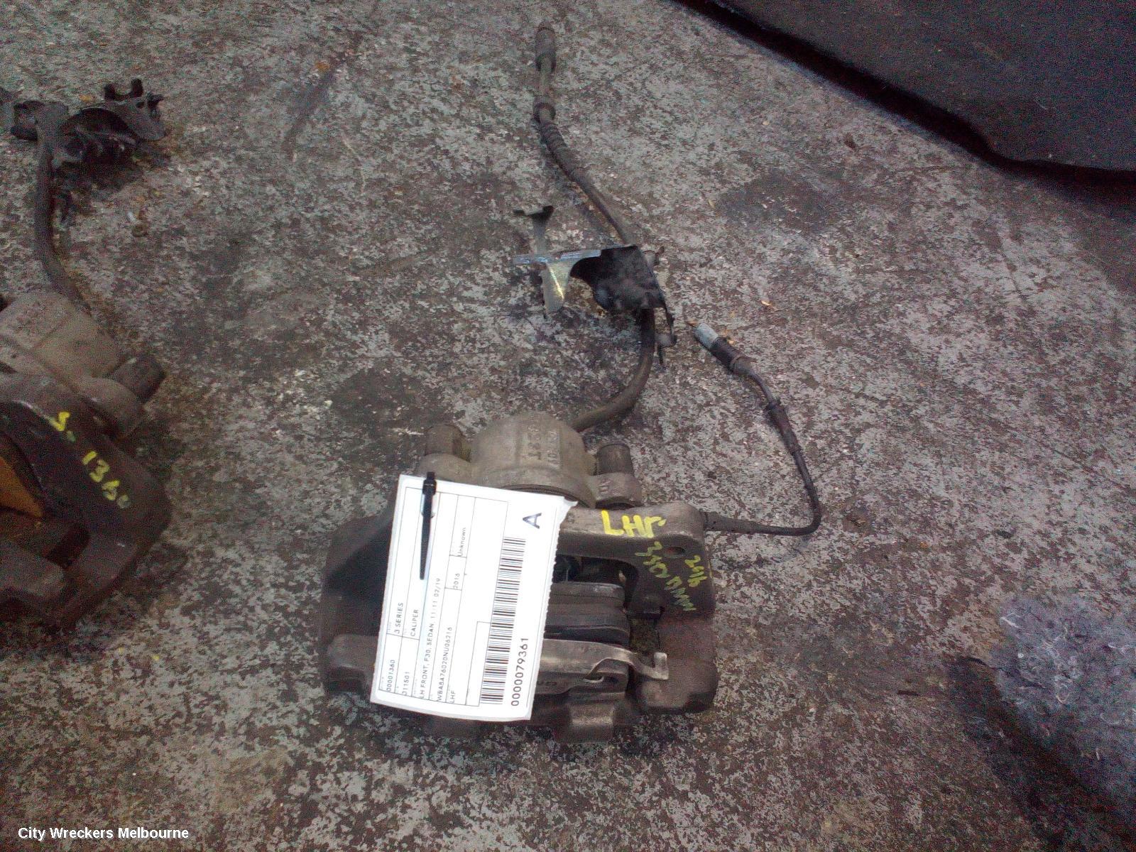 BMW 3 SERIES CALIPER, LH FRONT, 312MM ROTOR, GREY, NON M SPORT, SEDAN, F30, 11/2011 - 02/2019